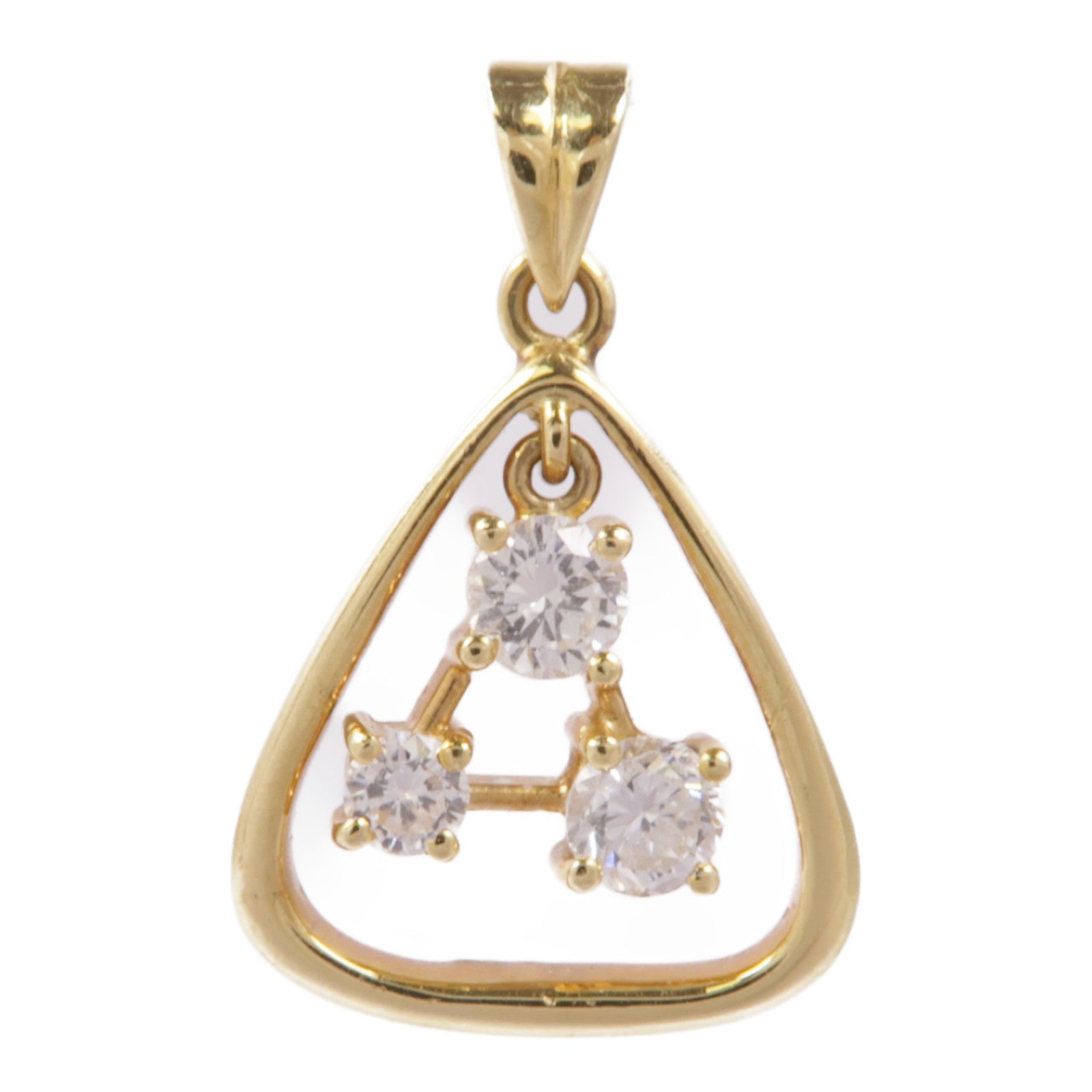 JEWELRY 【激減優惠】18K黃金Diamond Pendant Top鑽石吊墜