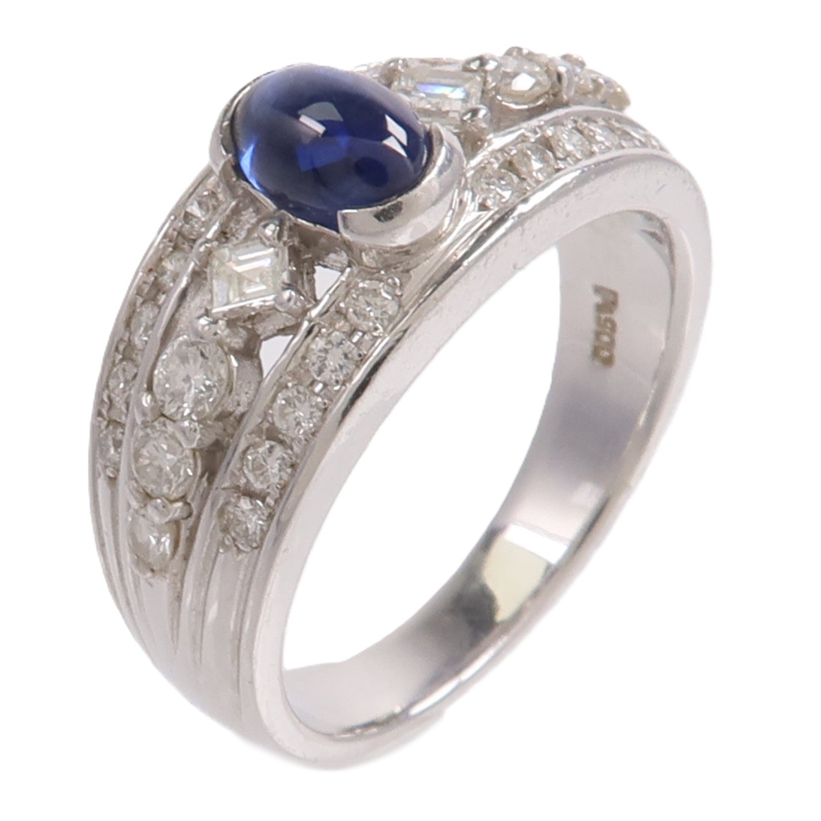 JEWELRY PT900鉑金Sapphire Diamond Ring藍寶石/鑽石戒指