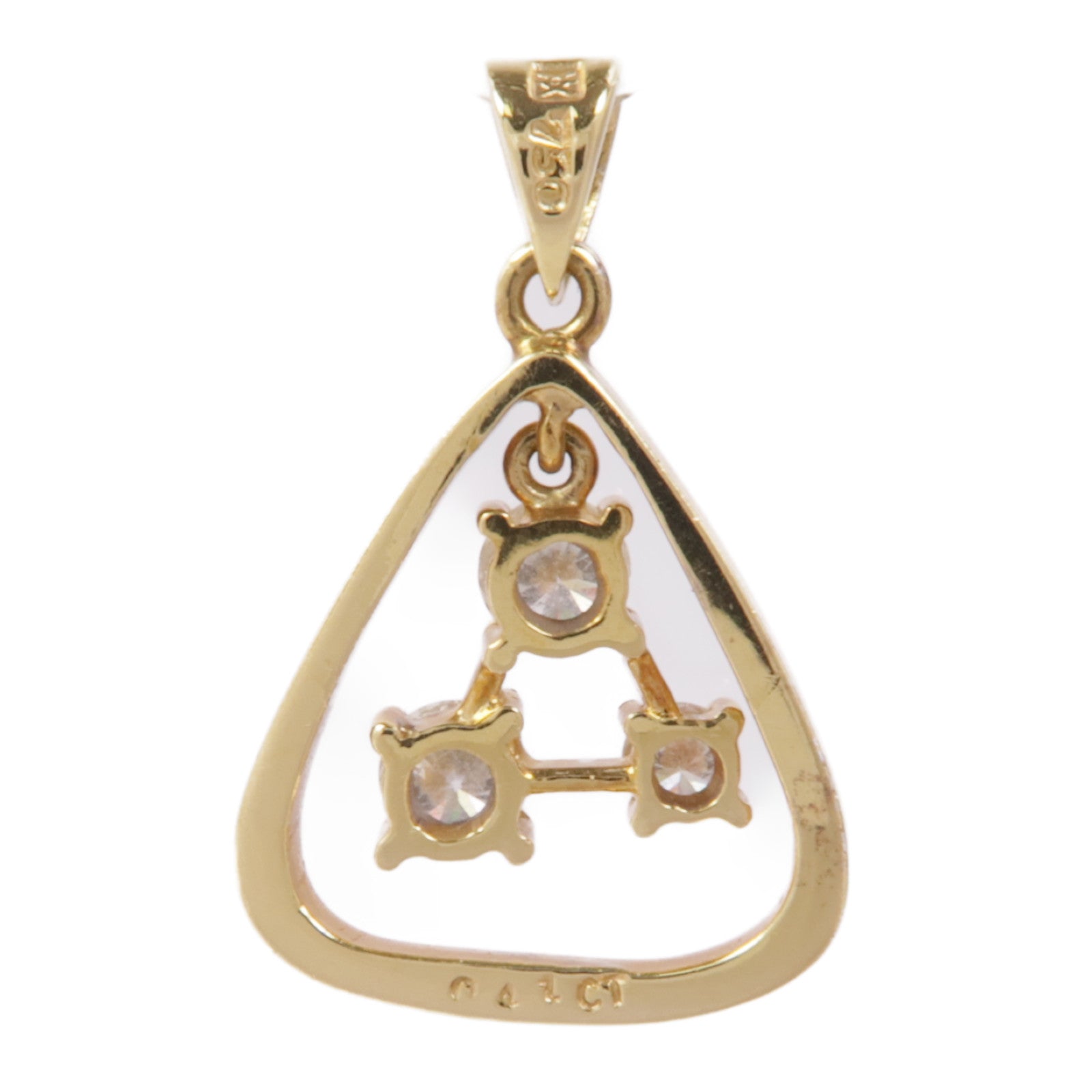 JEWELRY 【激減優惠】18K黃金Diamond Pendant Top鑽石吊墜