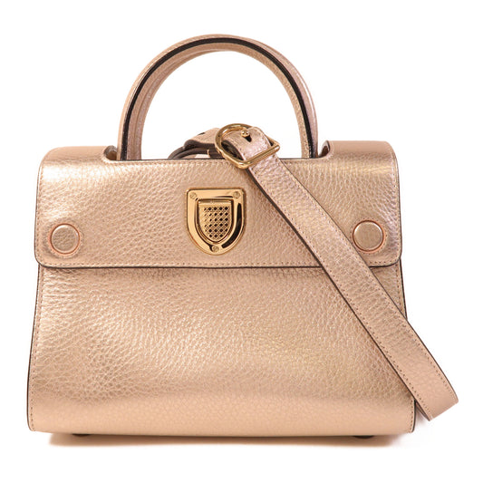 Dior 【激減優惠】牛皮皮革Diorever Mini金扣手挽肩背兩用袋