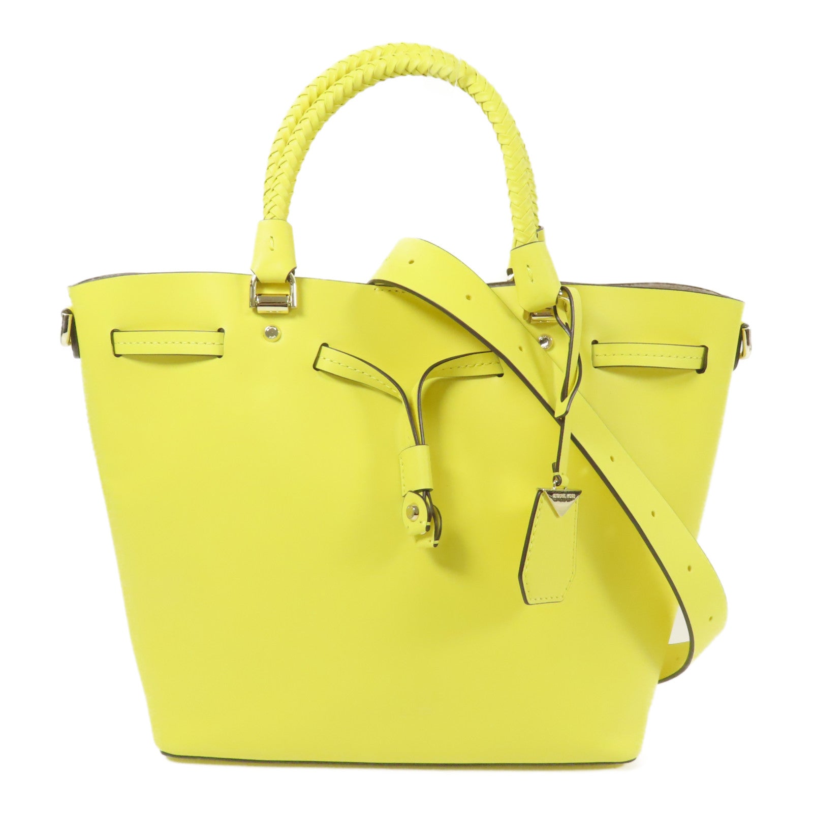 Michael Kors 牛皮皮革Shoulder Bag銀扣手挽肩背兩用袋