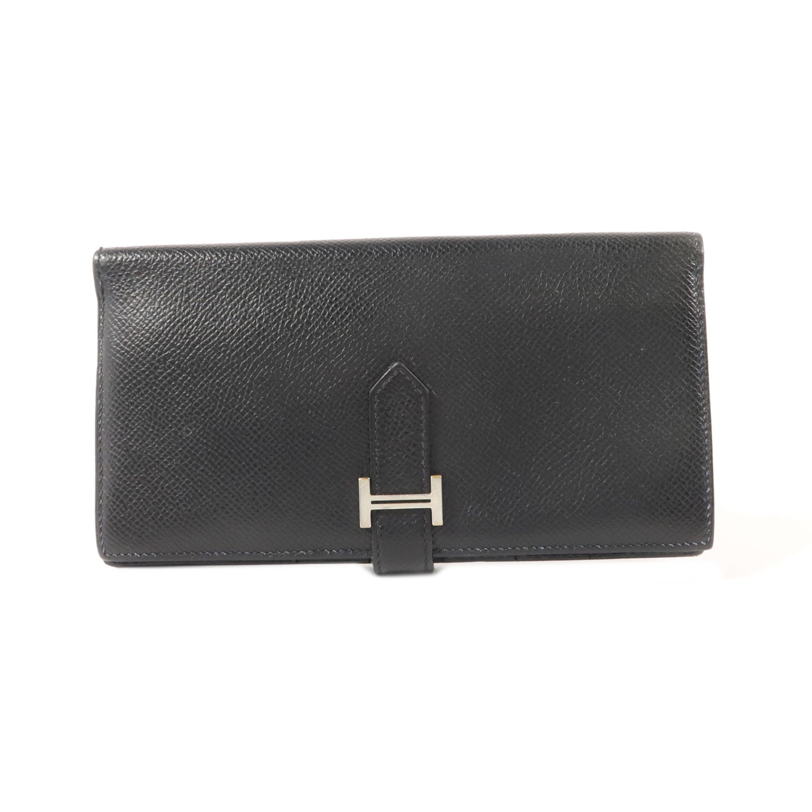HERMES Epsom皮革Bearn Long Wallet長錢包Noir