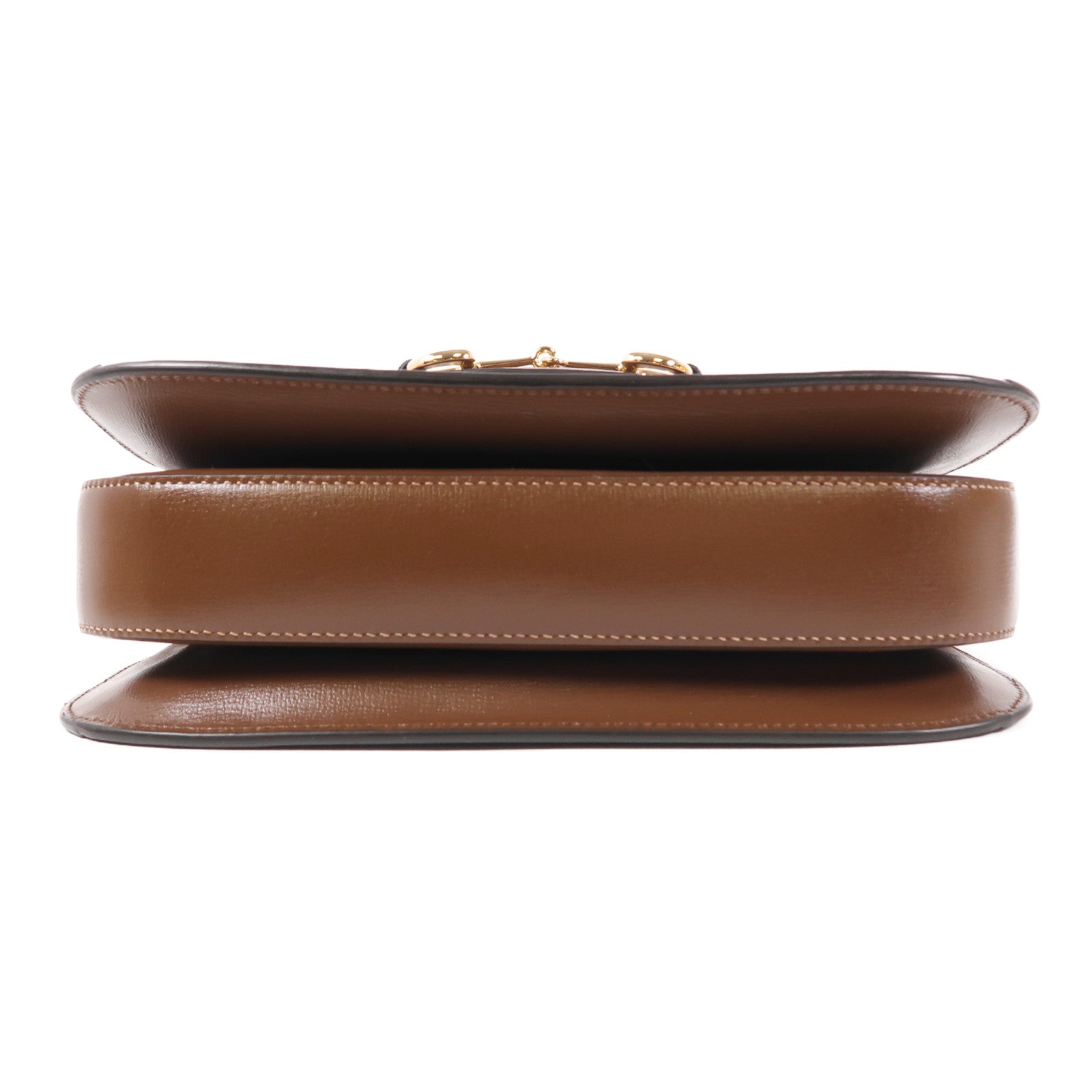 GUCCI GG GHW Horsebit 1955 MM Shoulder Bag 602204 Coated Canvas Brown