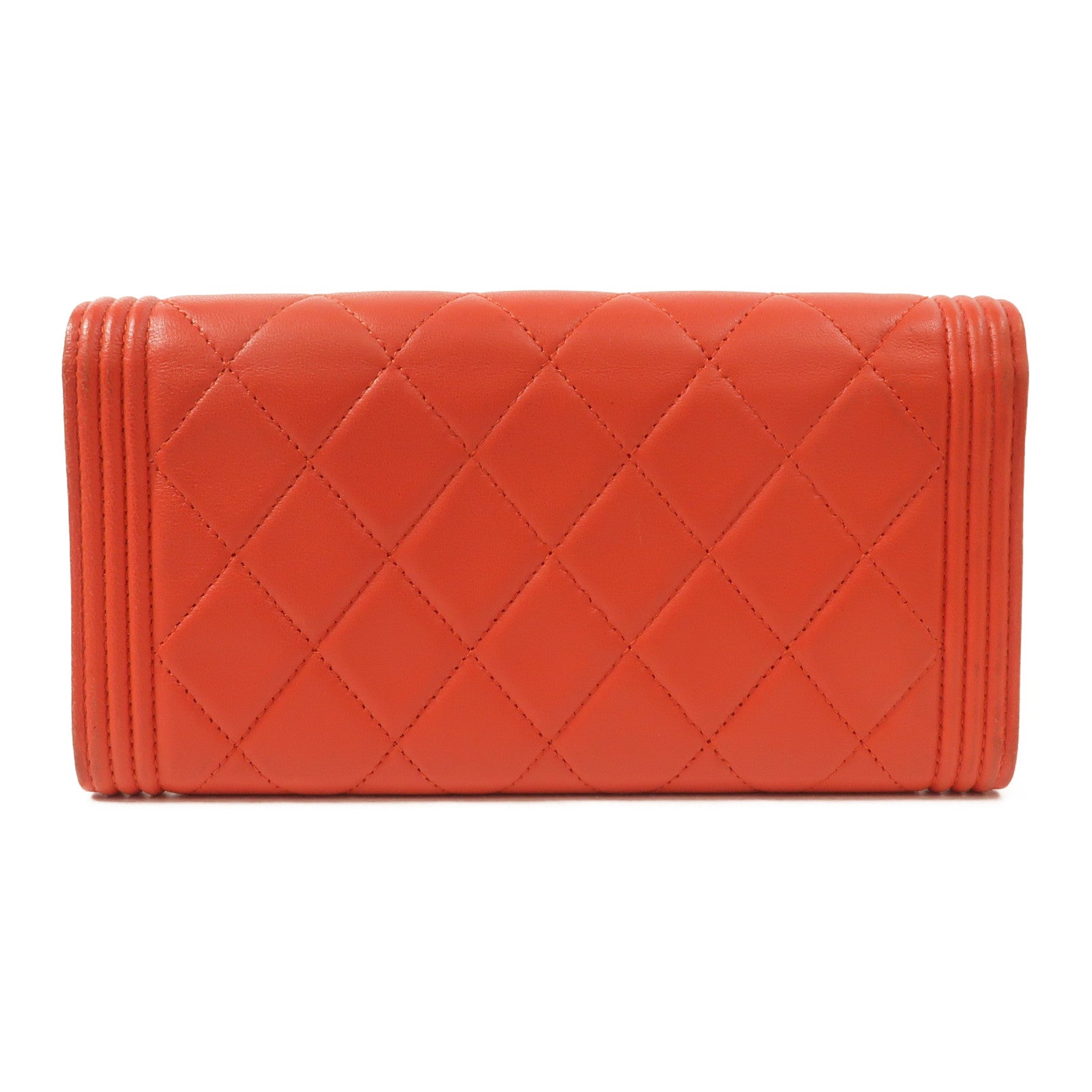 CHANEL 羊皮皮革Boy Long Wallet長錢包