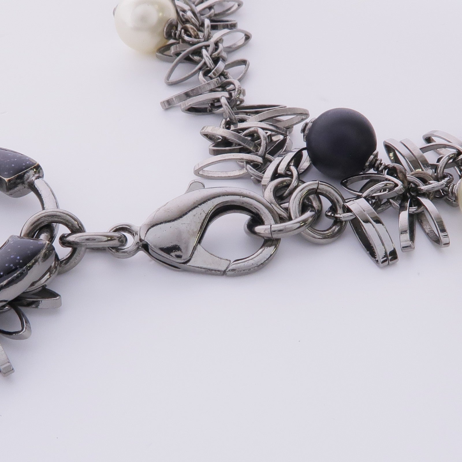 CHANEL PVC/金屬Belt銀扣皮帶