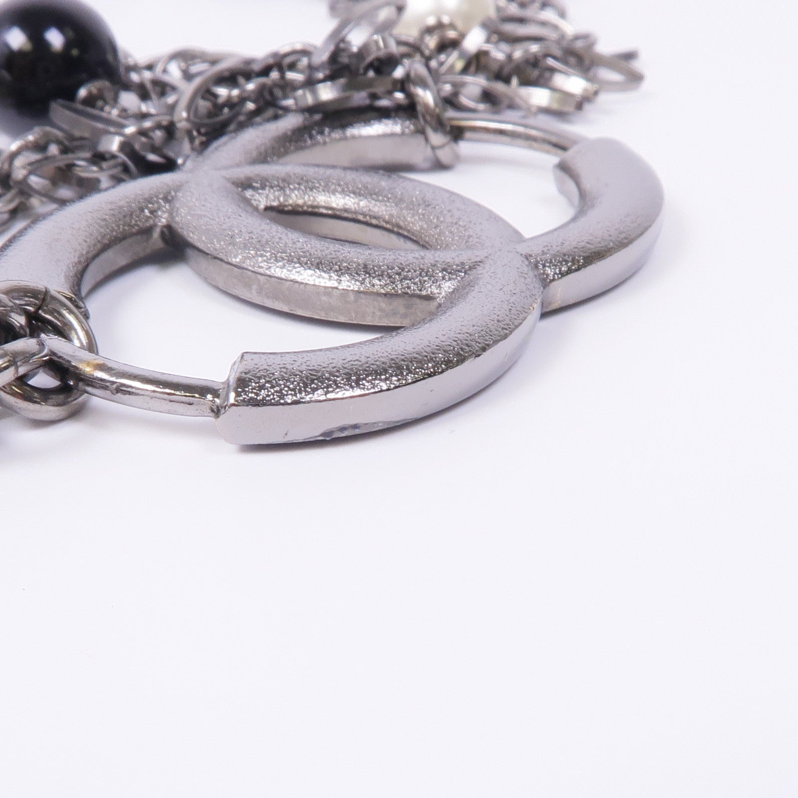 CHANEL PVC/金屬Belt銀扣皮帶