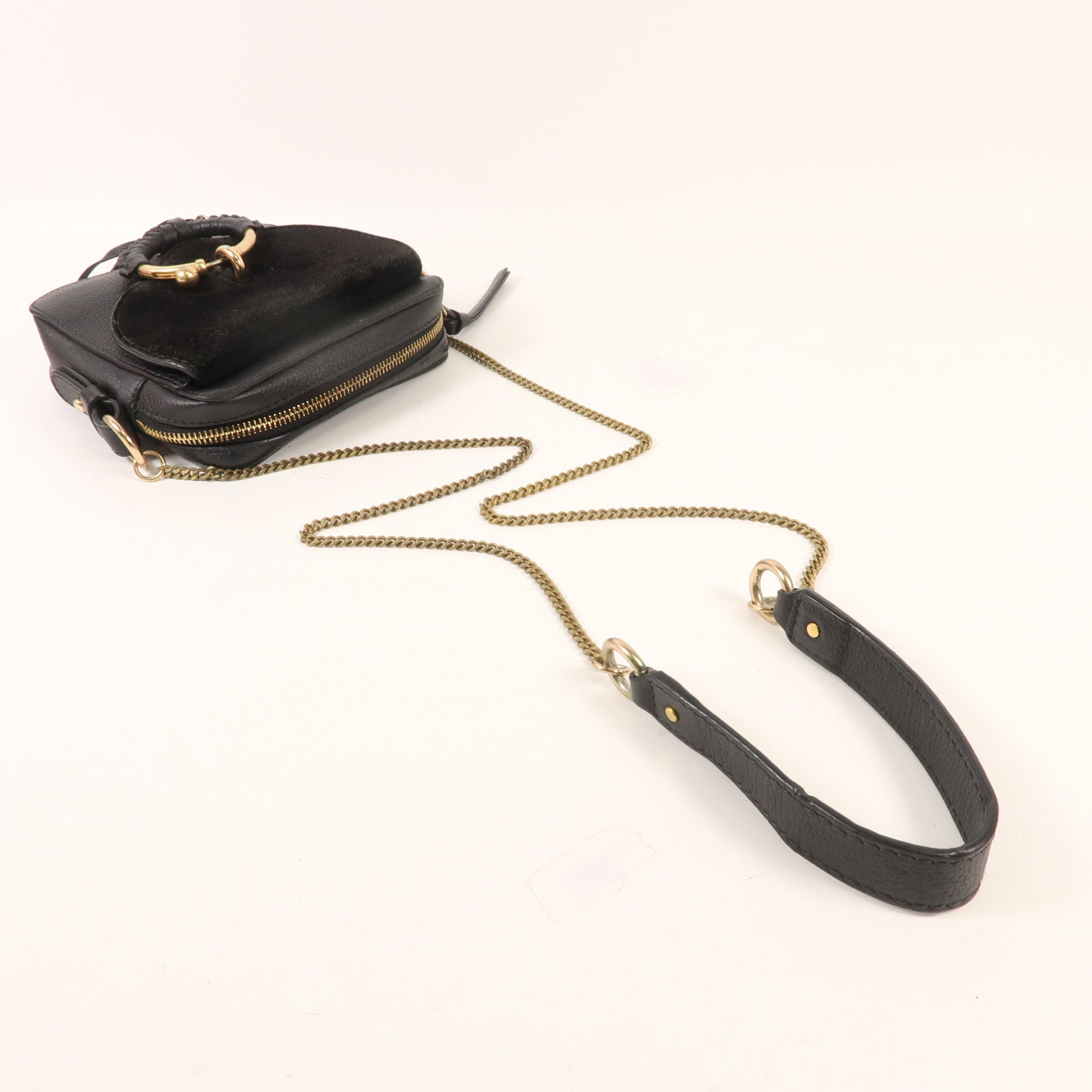 SEE BY CHLOE 牛皮皮革Shoulder Bag金扣鏈帶肩背袋