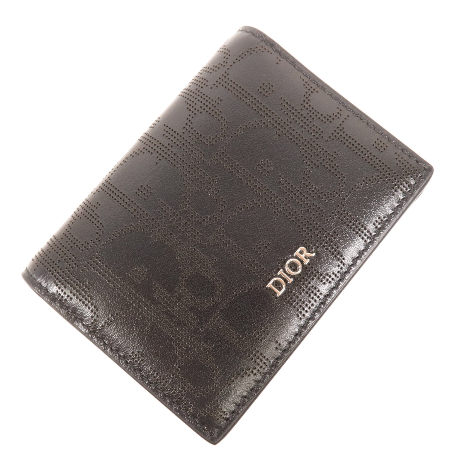 Dior 牛皮皮革Card Case銀扣卡片套