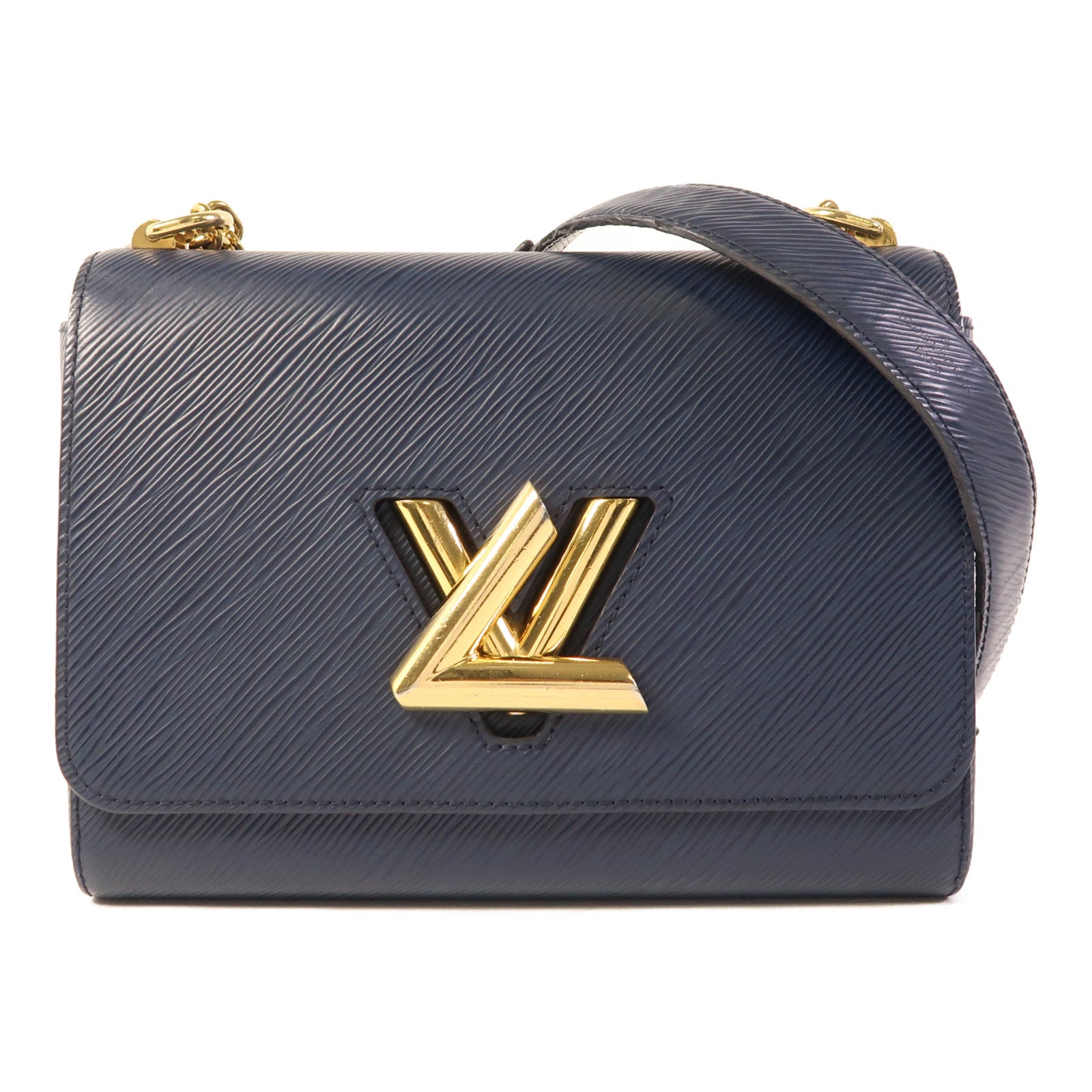 LOUIS VUITTON Epi Twist MM金扣鏈帶肩背袋