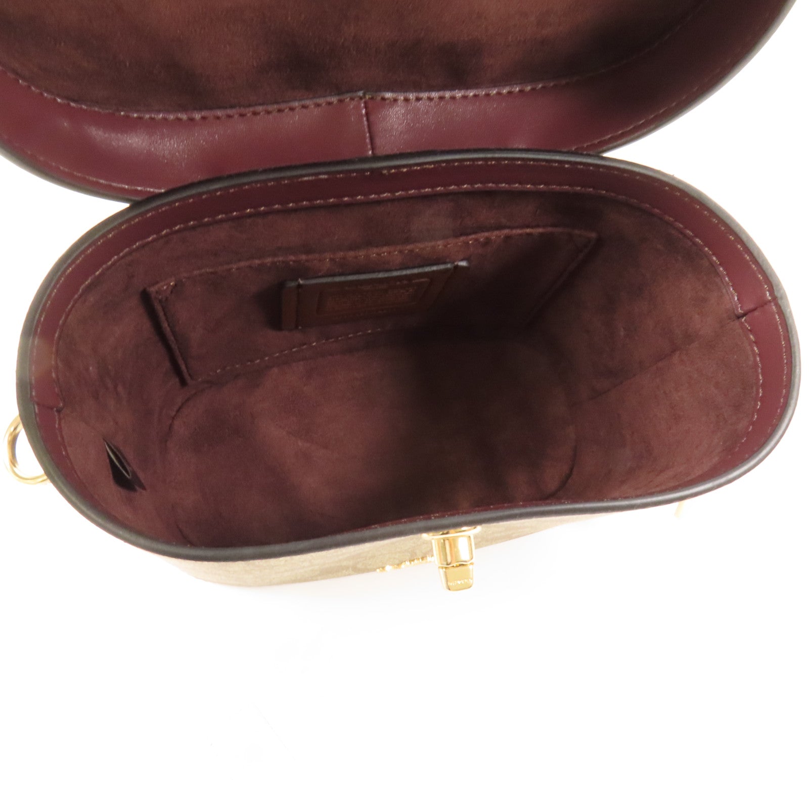 COACH 塗層帆布Shoulder Bag金扣手挽肩背兩用袋