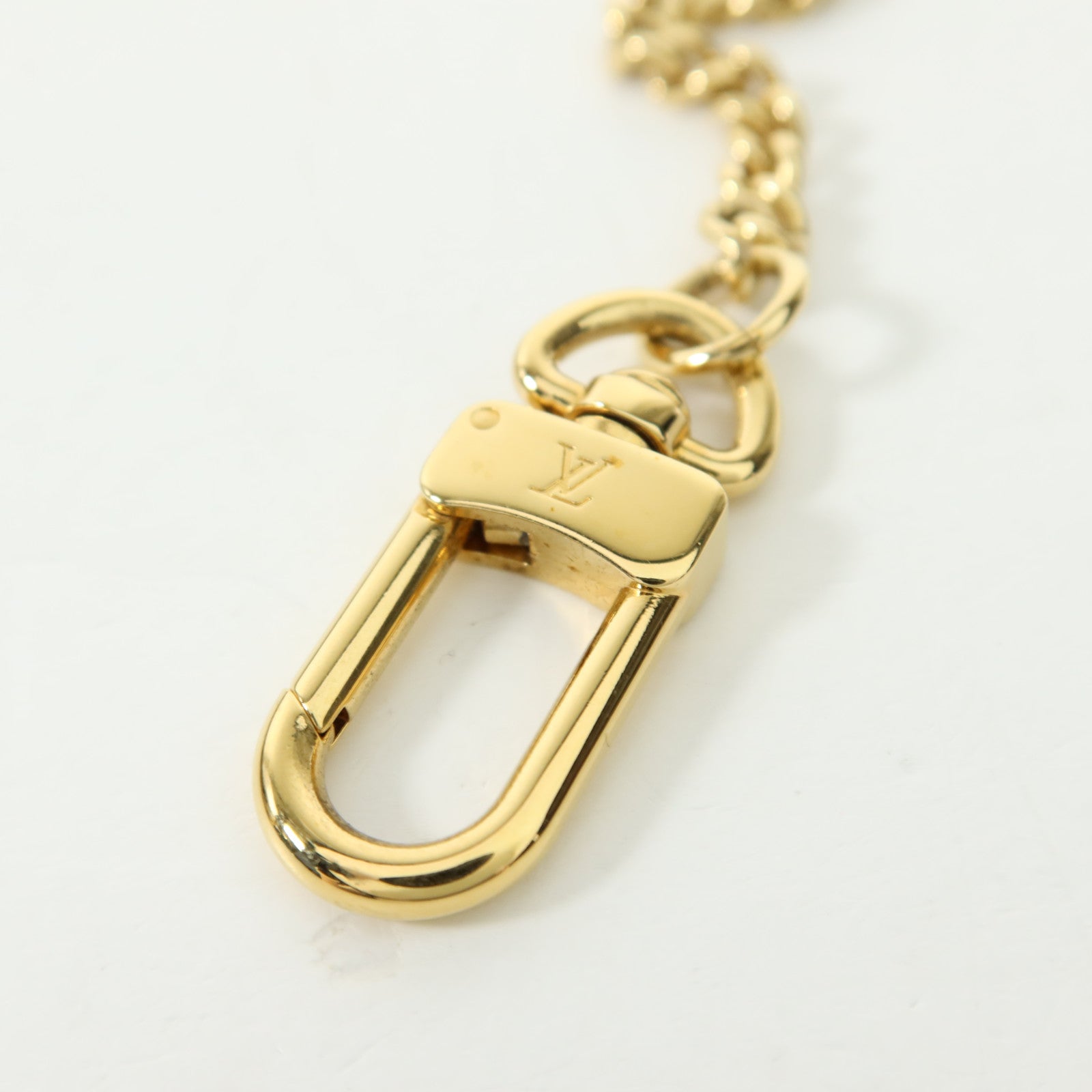 LOUIS VUITTON Damier Azur Mini Pochette Accessories金扣鏈帶手挽袋