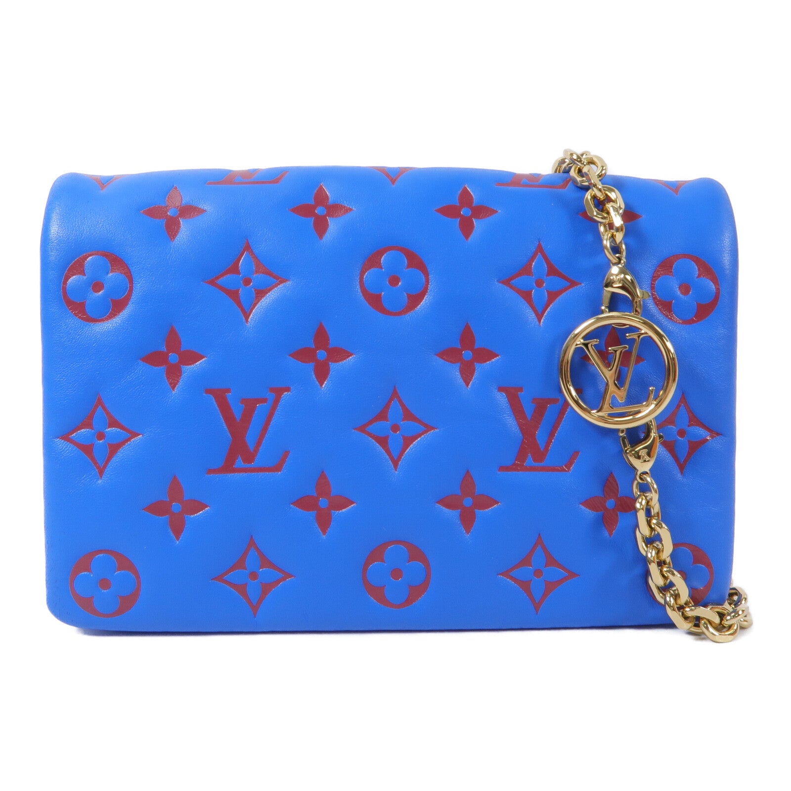 LOUIS VUITTON Monogram Embossed Pochette Coussin鏈帶肩背袋