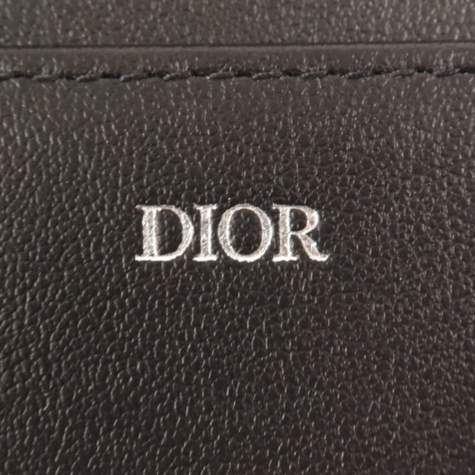 Dior 牛皮皮革Card Case銀扣卡片套