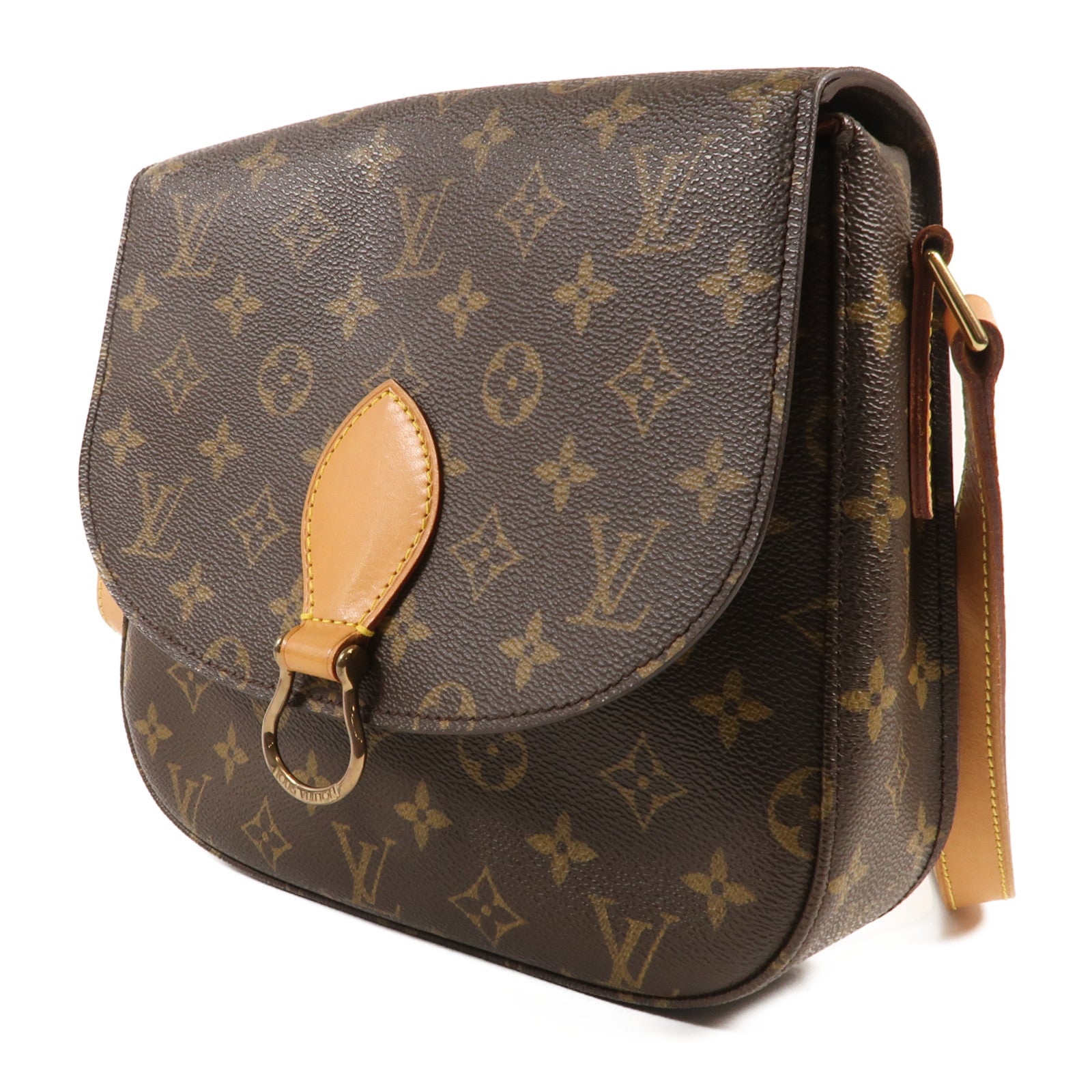 LOUIS VUITTON Monogram Saint Cloud GM金扣肩背袋