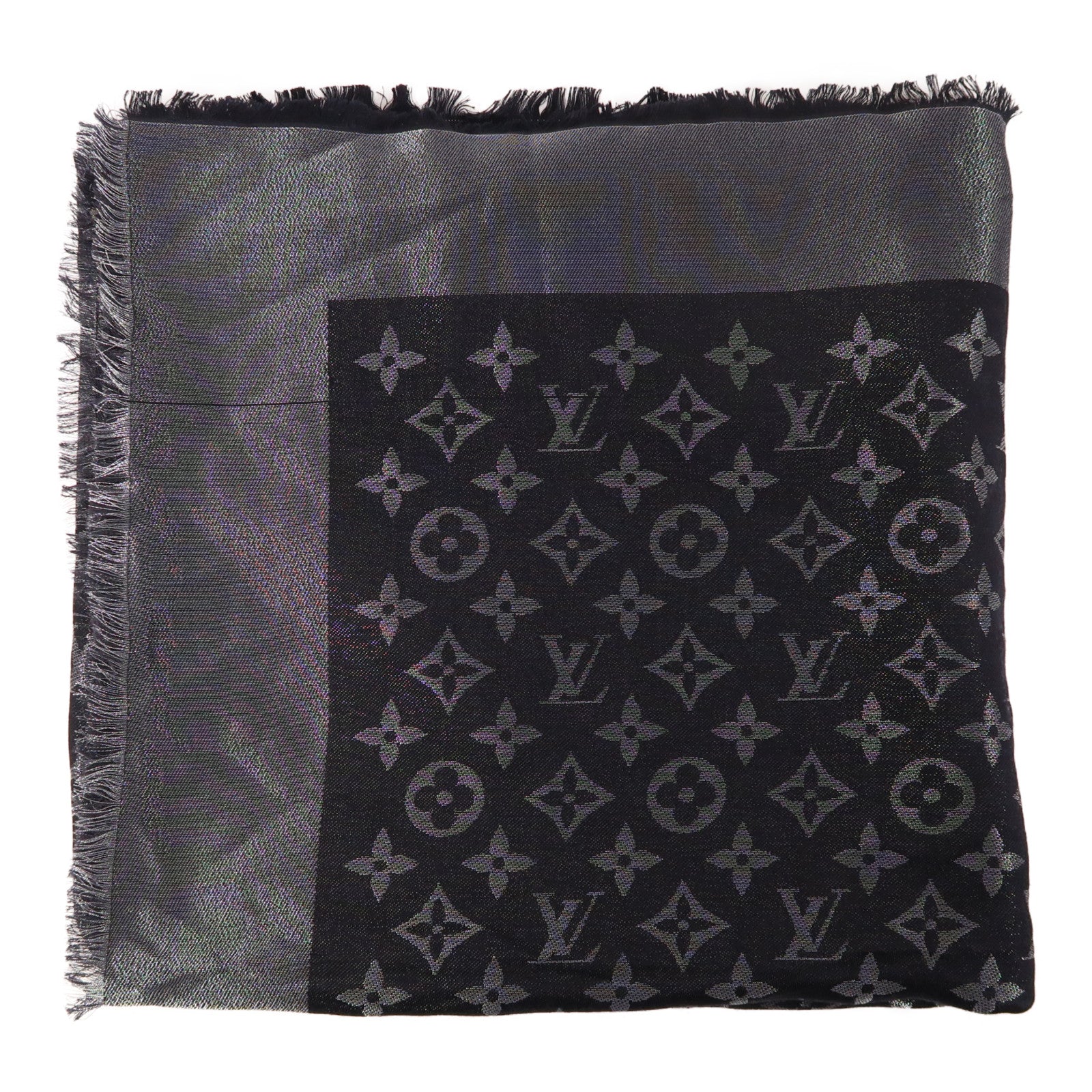 LOUIS VUITTON 絲質/金屬/羊毛Scarf圍巾