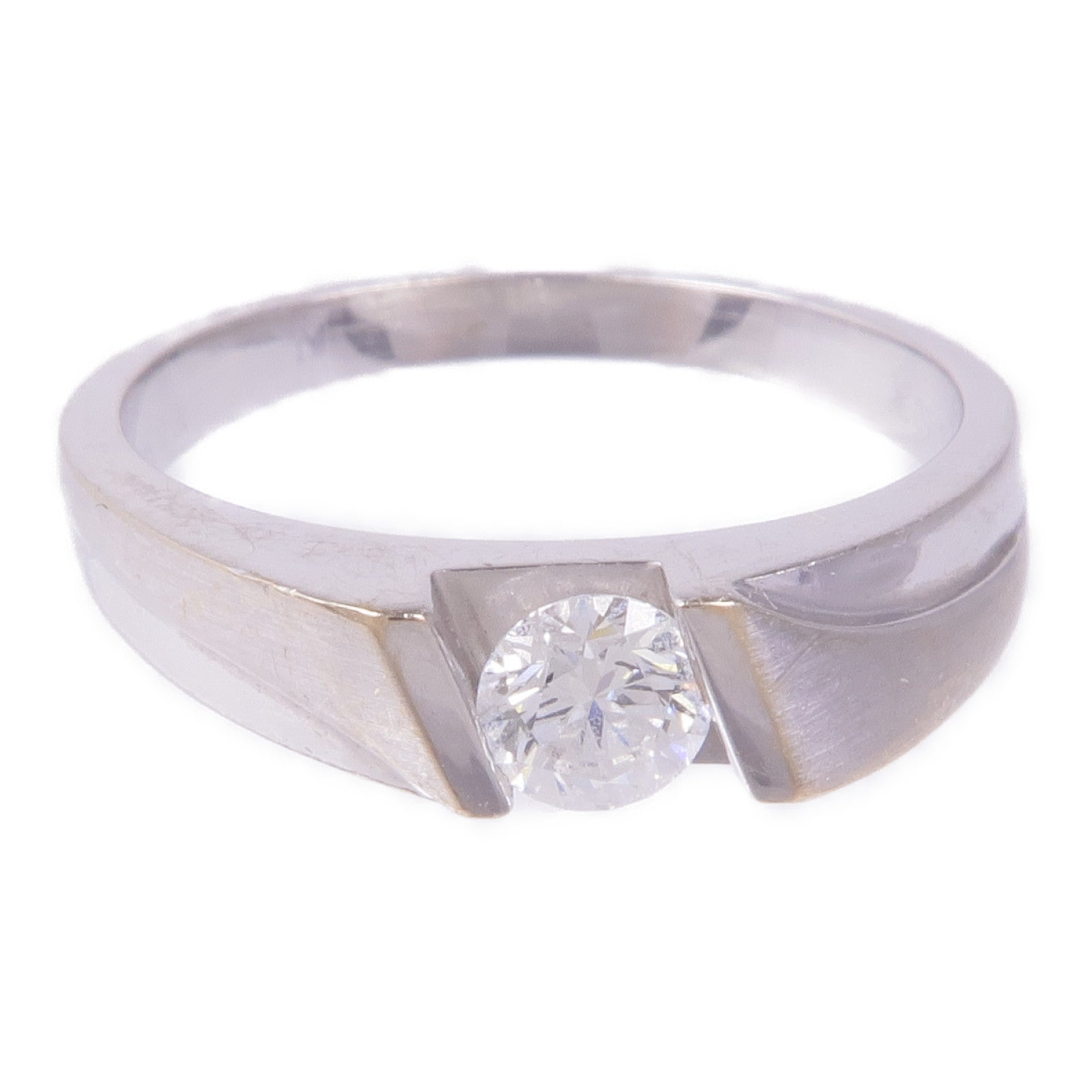 Jewelry Diamond Ring 18K White Gold US#8
