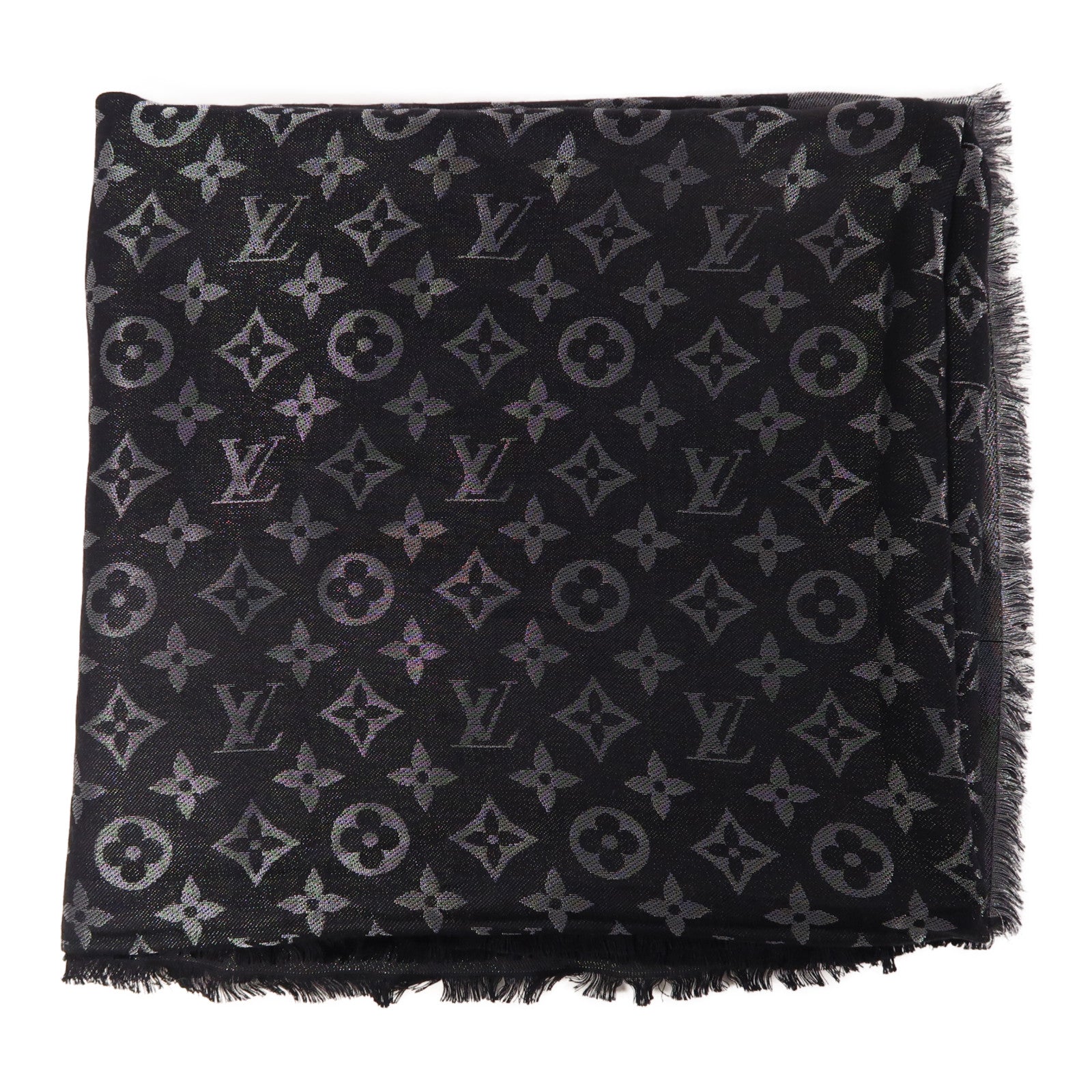 LOUIS VUITTON 絲質/金屬/羊毛Scarf圍巾