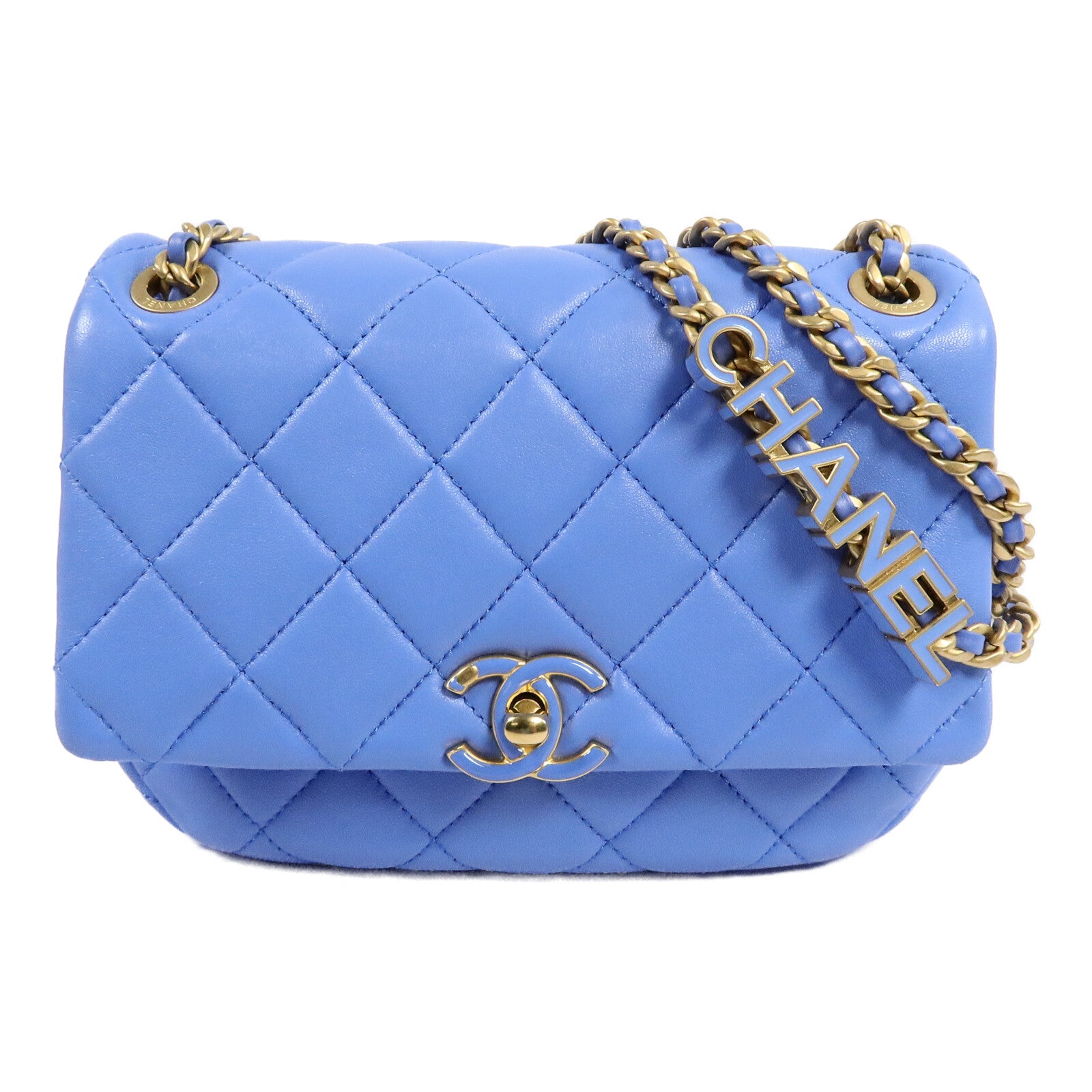 CHANEL 羊皮皮革Chain Shoulder Bag鏈帶肩背袋