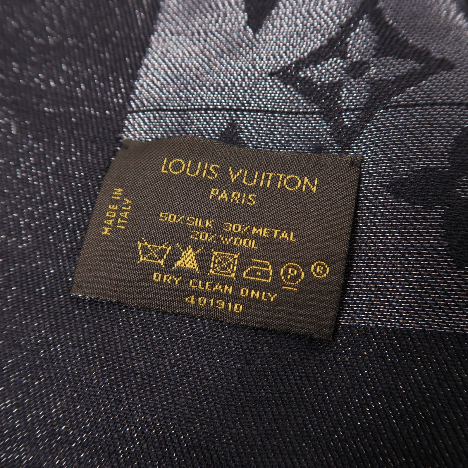 LOUIS VUITTON 絲質/金屬/羊毛Scarf圍巾