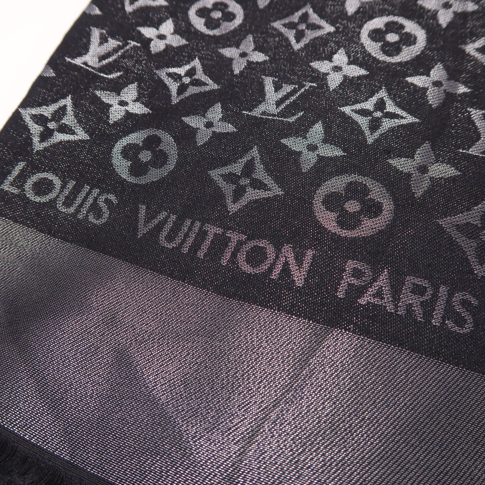 LOUIS VUITTON 絲質/金屬/羊毛Scarf圍巾