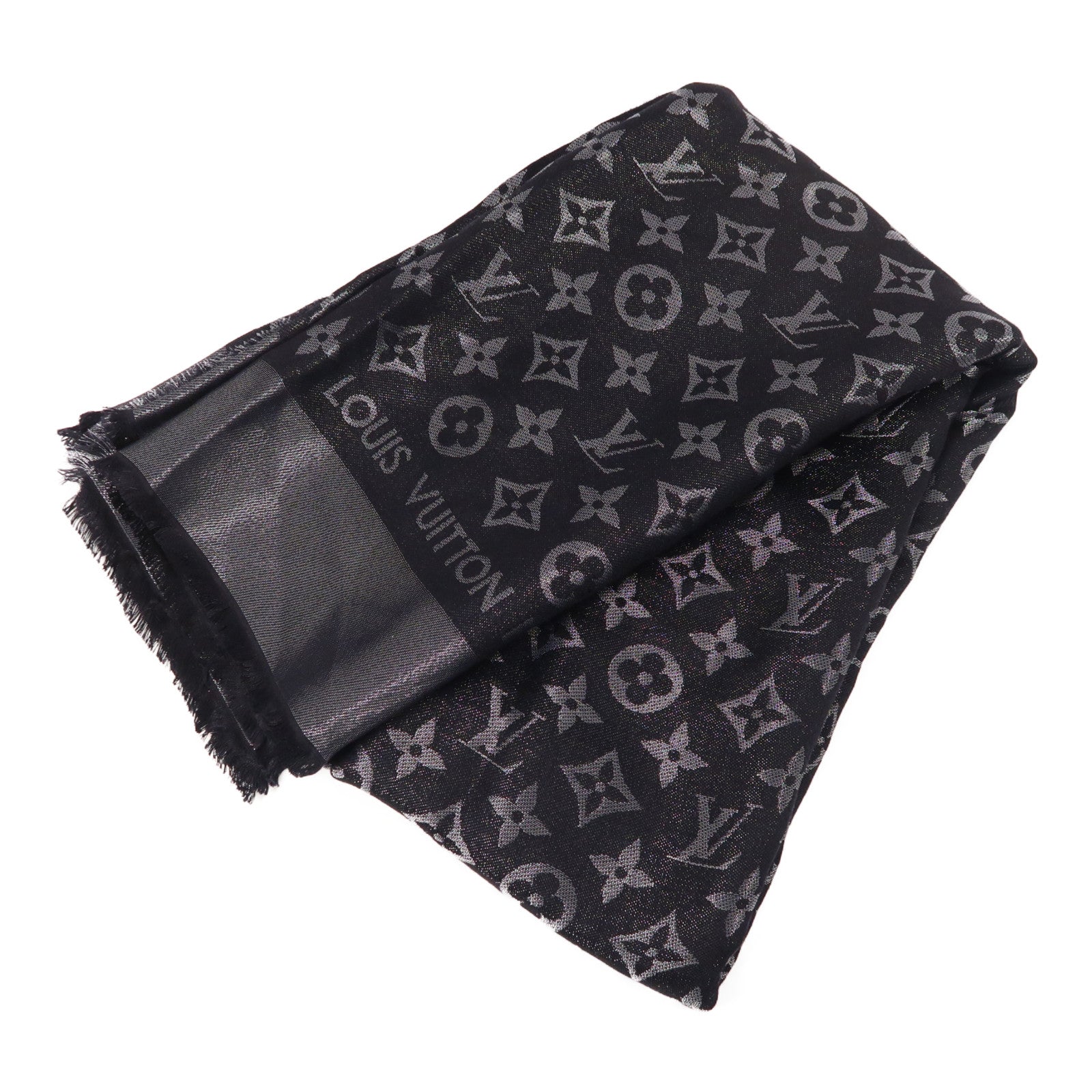 LOUIS VUITTON 絲質/金屬/羊毛Scarf圍巾