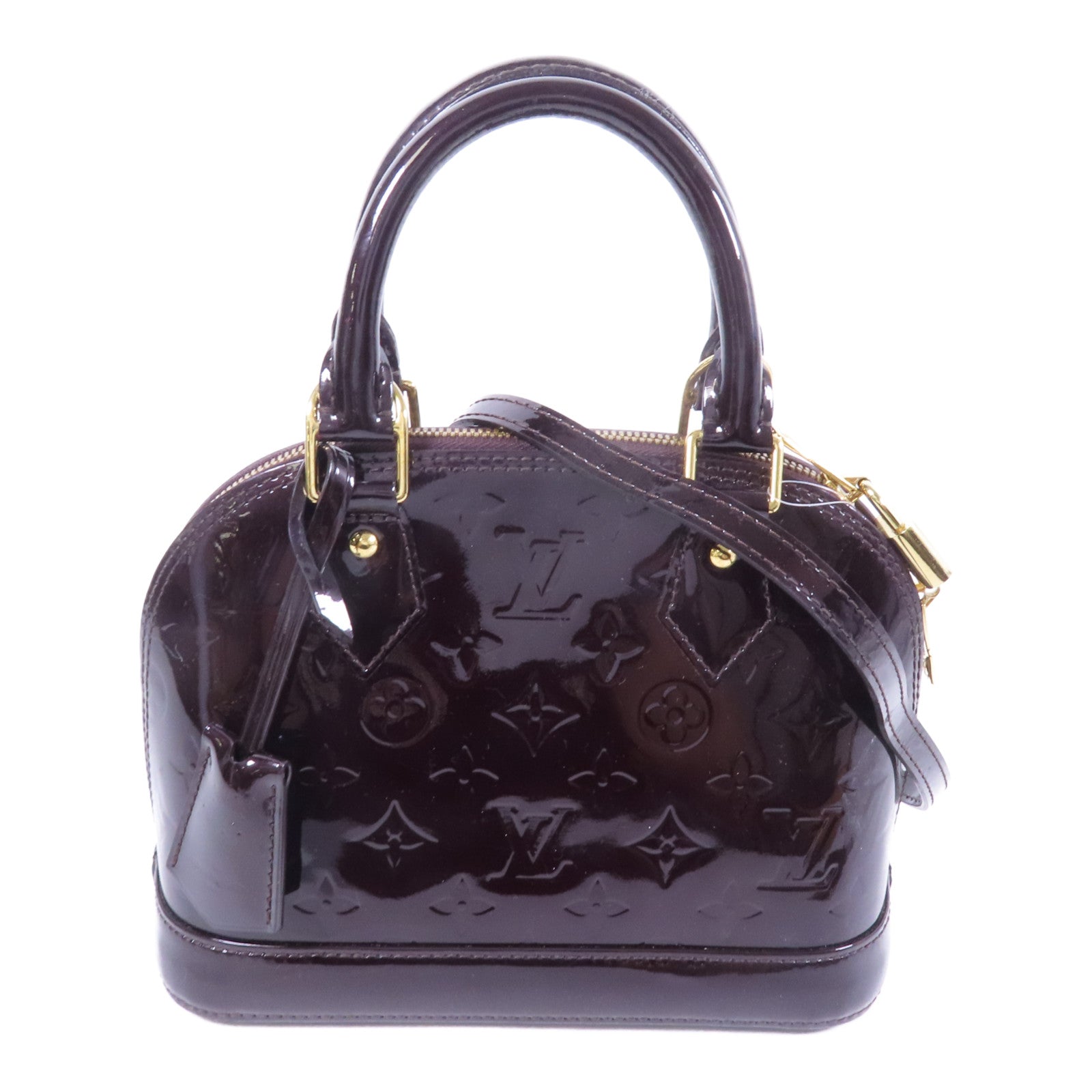 LOUIS VUITTON Vernis Alma BB金扣手挽肩背兩用袋