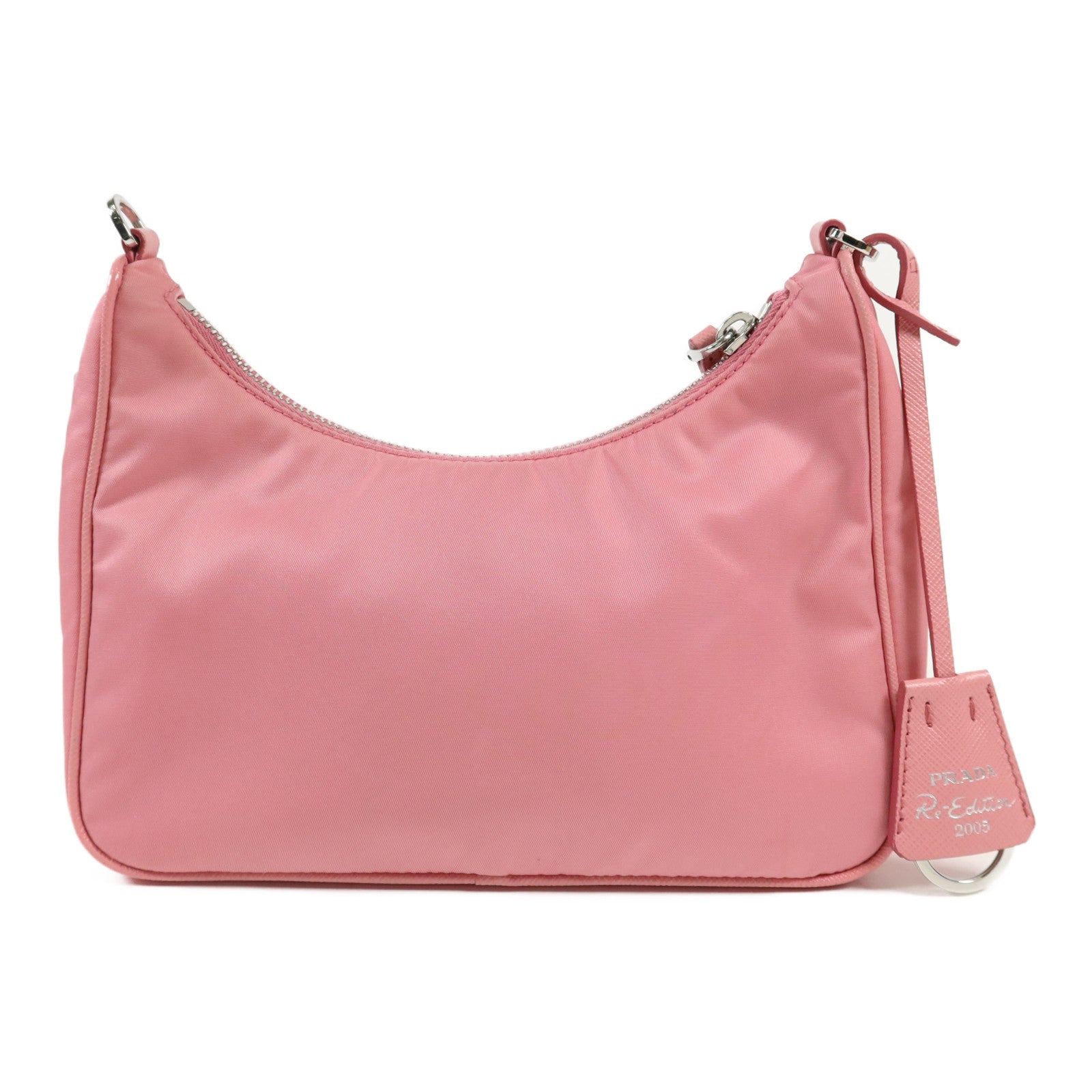 PRADA 尼龍Re-Edition 2005銀扣肩背袋
