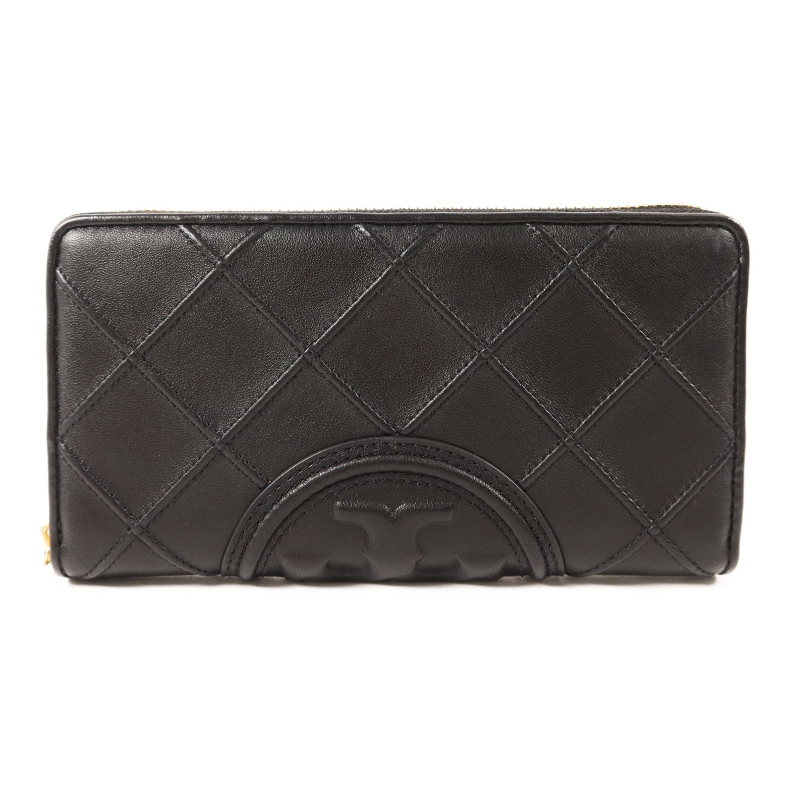 Tory Burch 牛皮皮革Long Round Wallet金扣長錢包