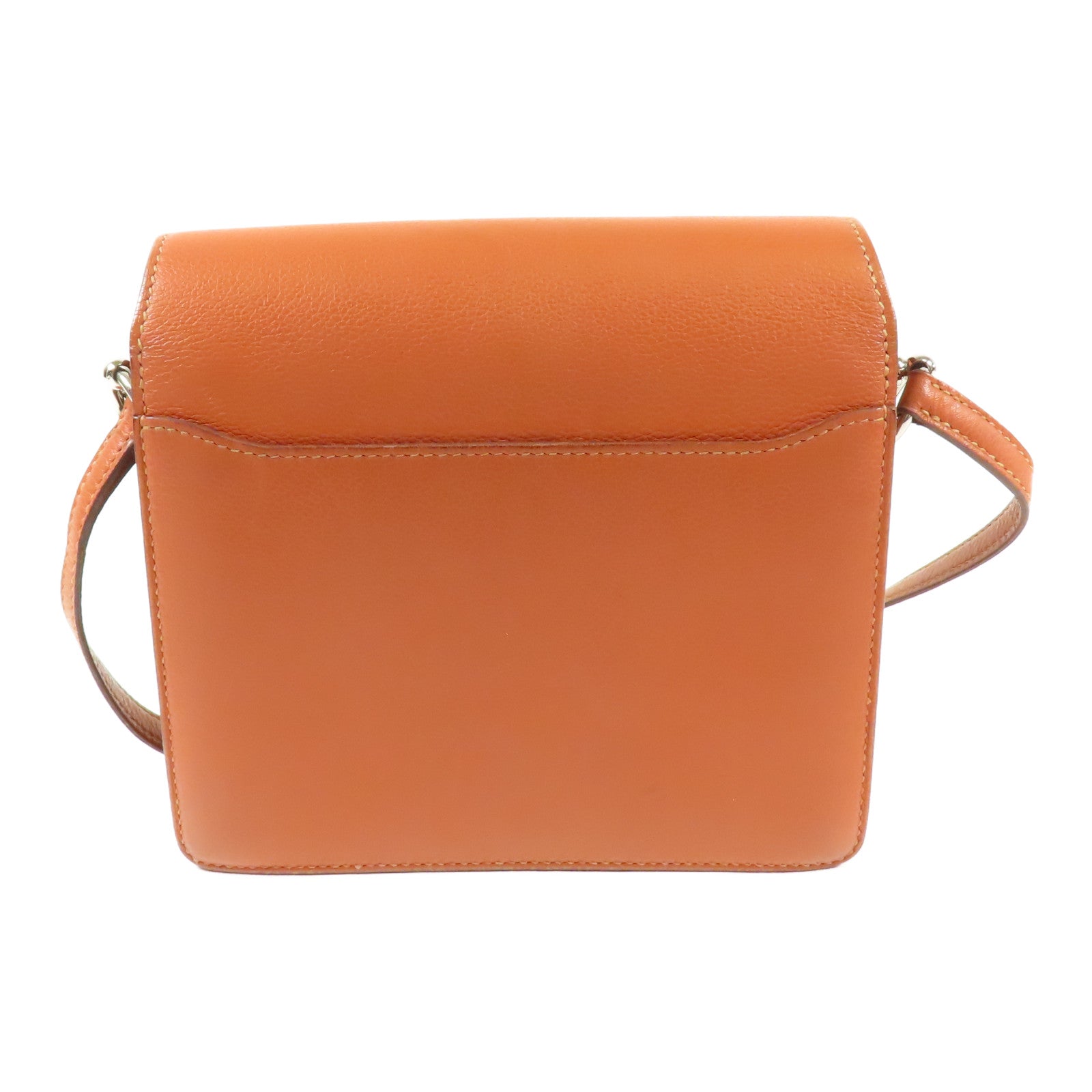 HERMES Evercolor皮革Mini Roulis金扣肩背袋Terre Battue/Capucine