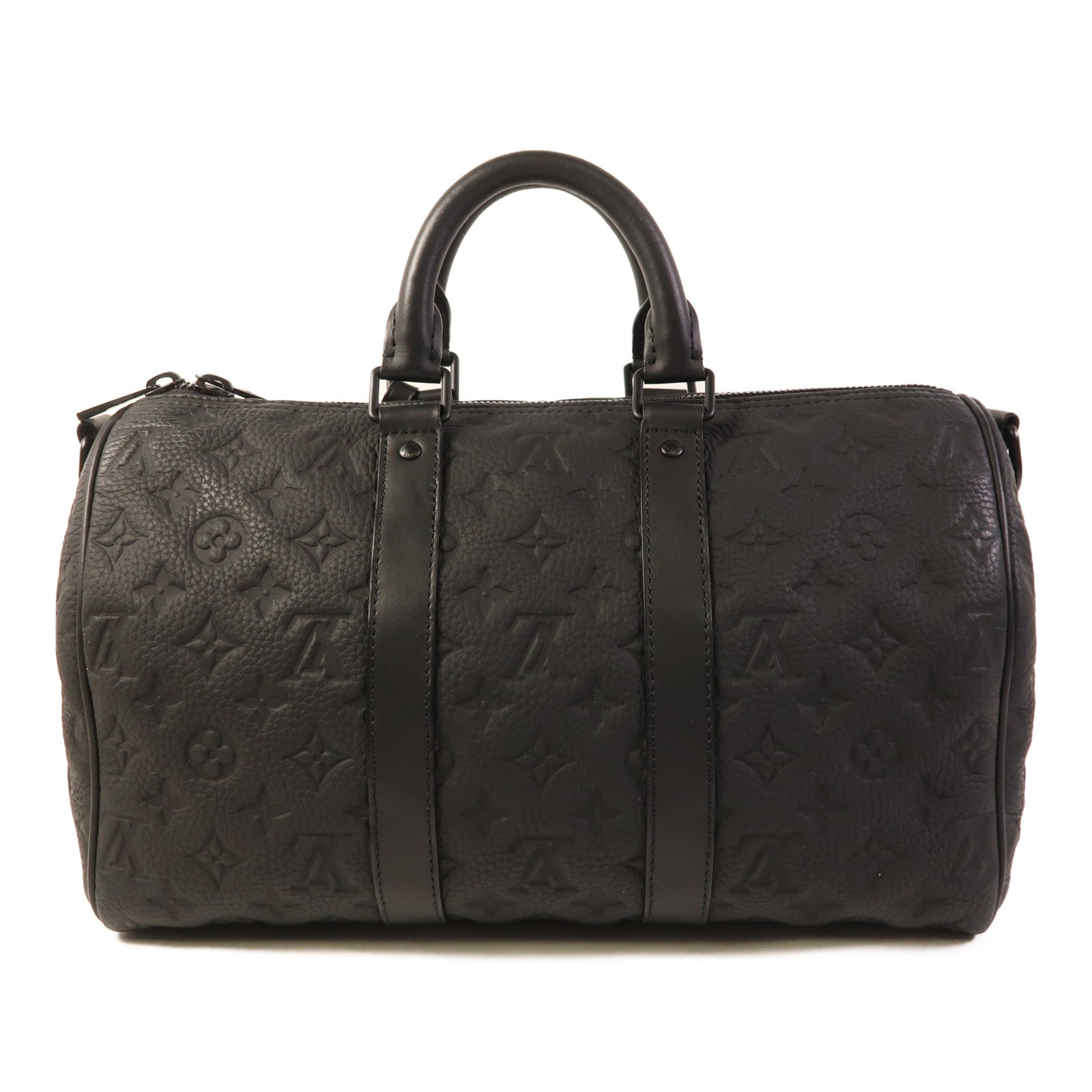 LOUIS VUITTON Monogram Taurillon Keepall Bandouliere35手挽肩背兩用袋