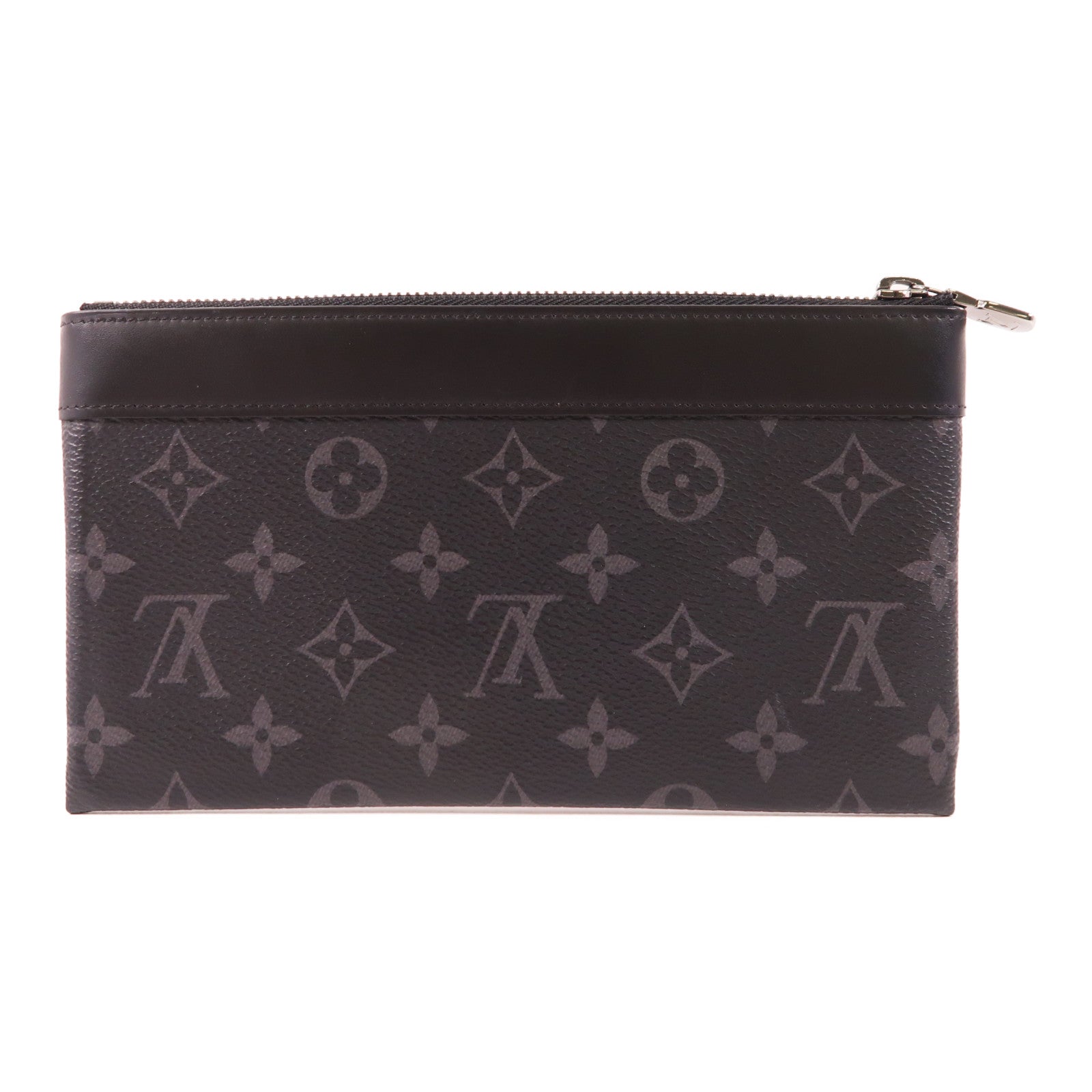 LOUIS VUITTON Monogram Eclipse Pochette Discovery銀扣小袋