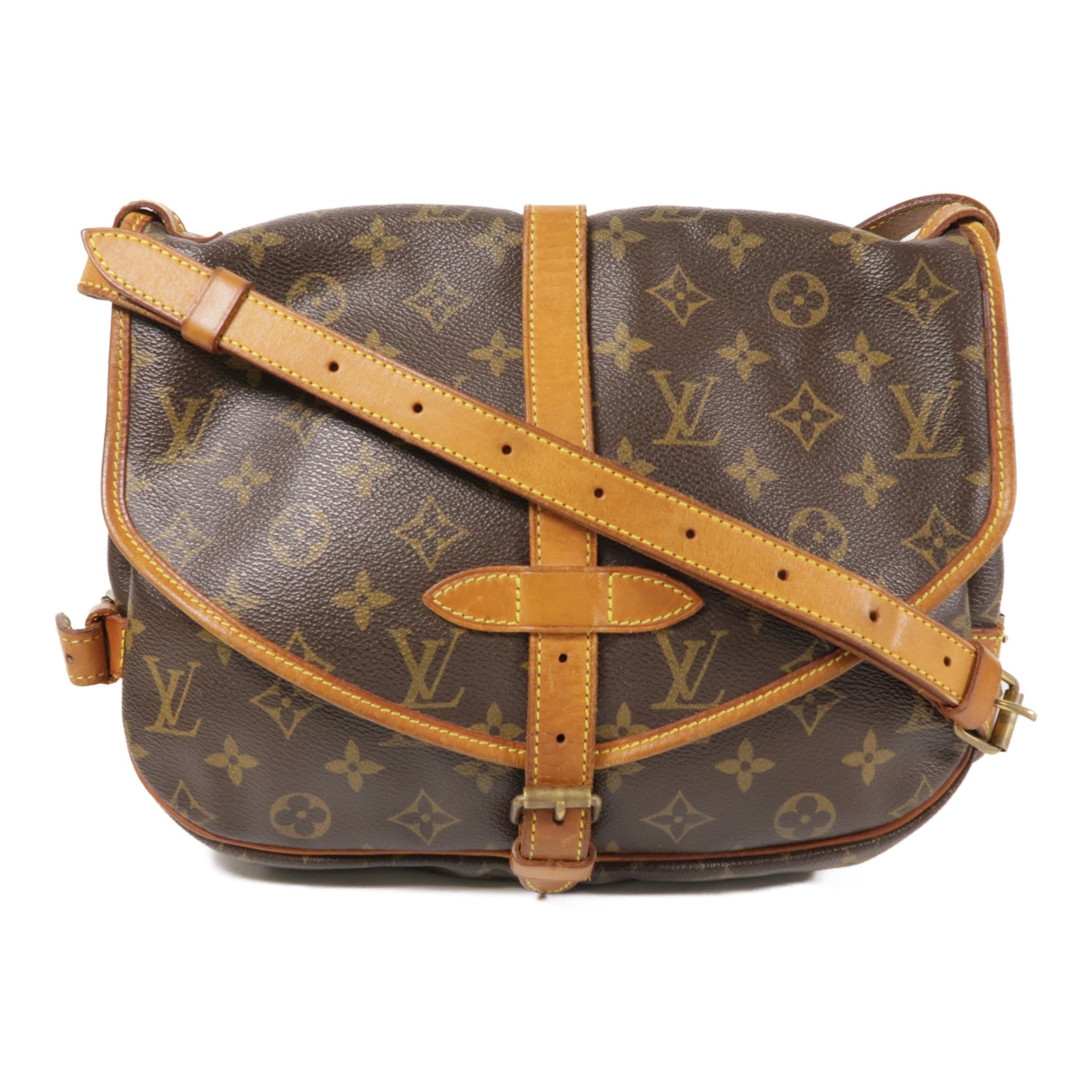 LOUIS VUITTON Monogram Saumur 30金扣肩背袋
