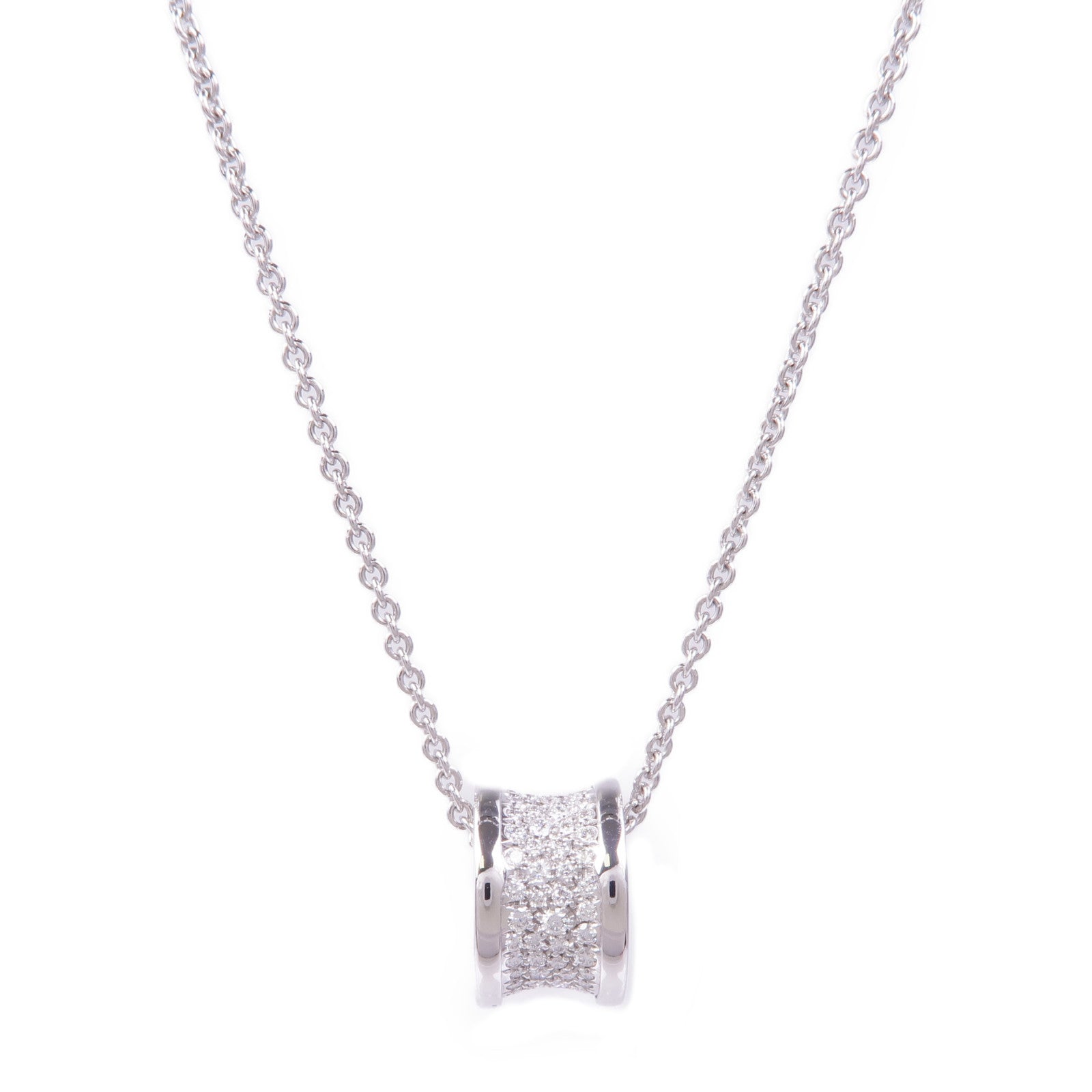 BVLGARI 【激減優惠】18K白金B.zero1 Necklace Diamond鑽石項鍊