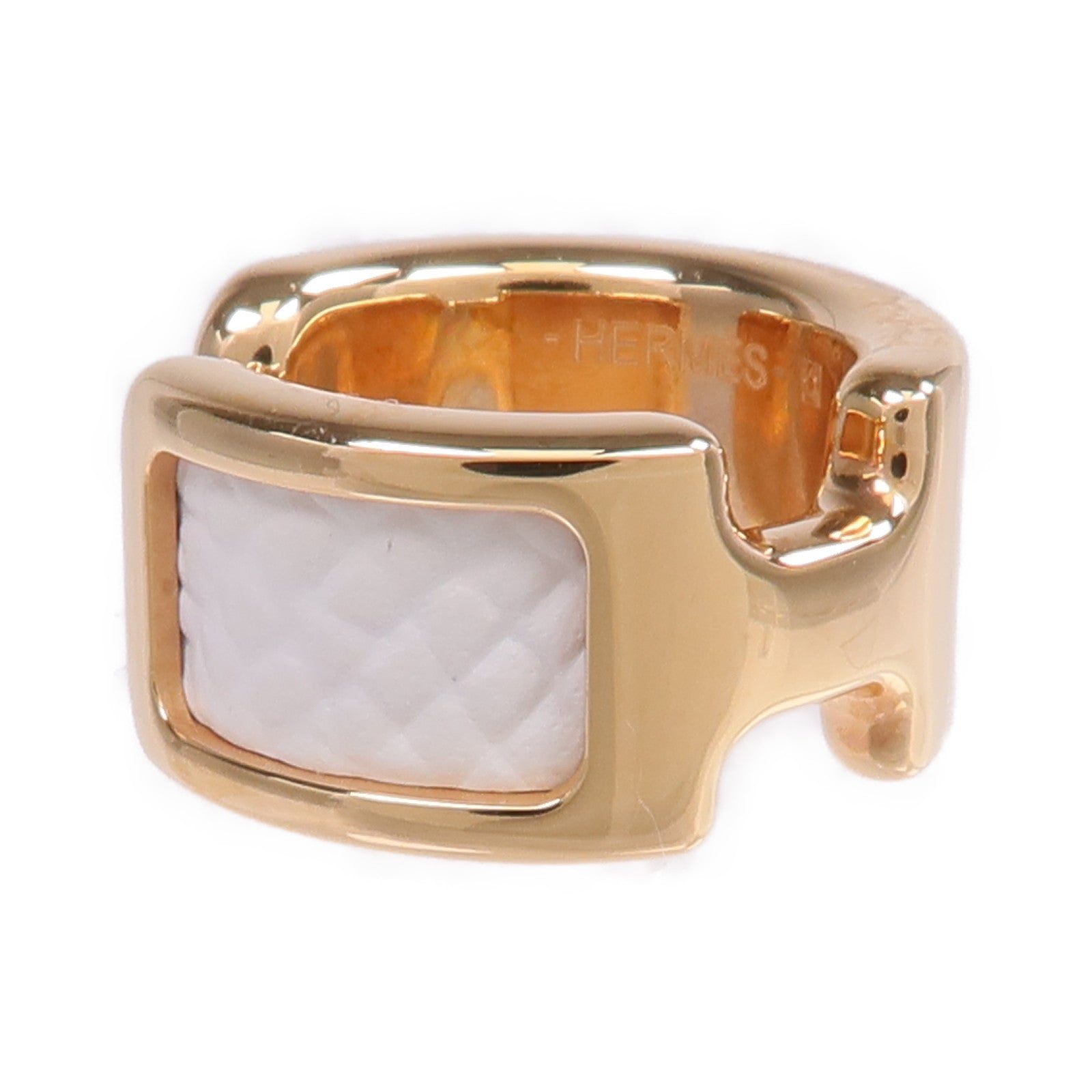 HERMES 金屬/Epsom皮革Olympe Ear Cuff耳夾