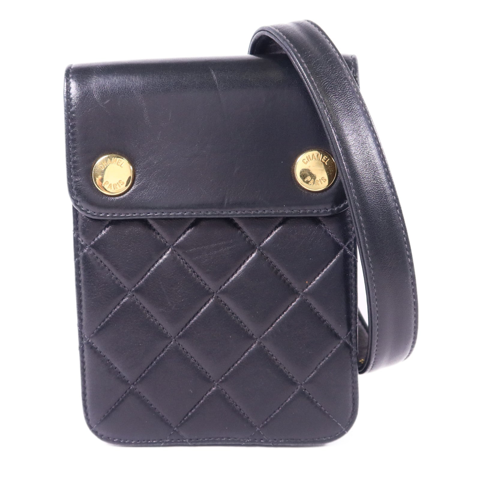 CHANEL 羊皮皮革Waist Bag金扣腰包