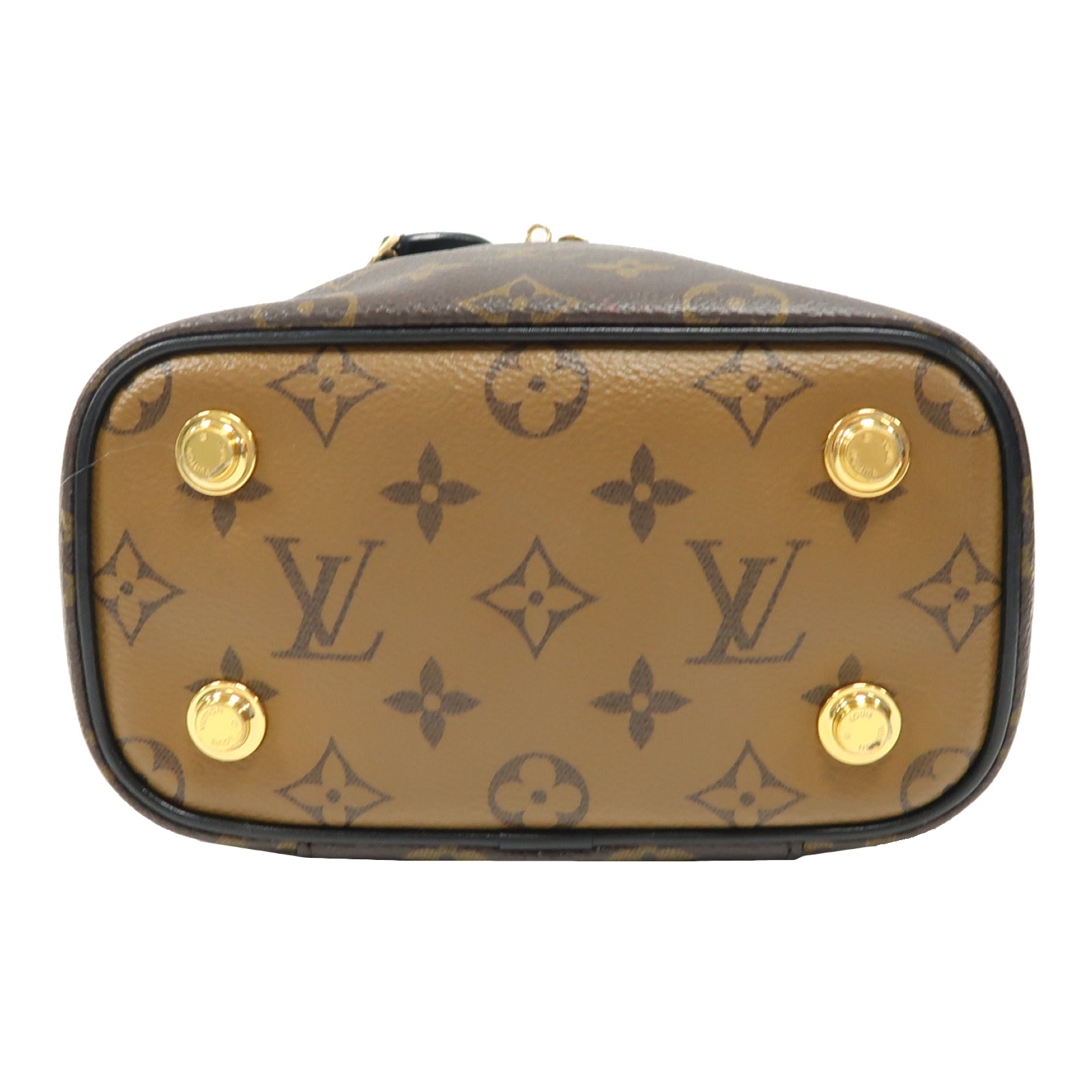 LOUIS VUITTON 【激減優惠】Monogram Reverse Vanity PM金扣手挽肩背兩用袋啡色