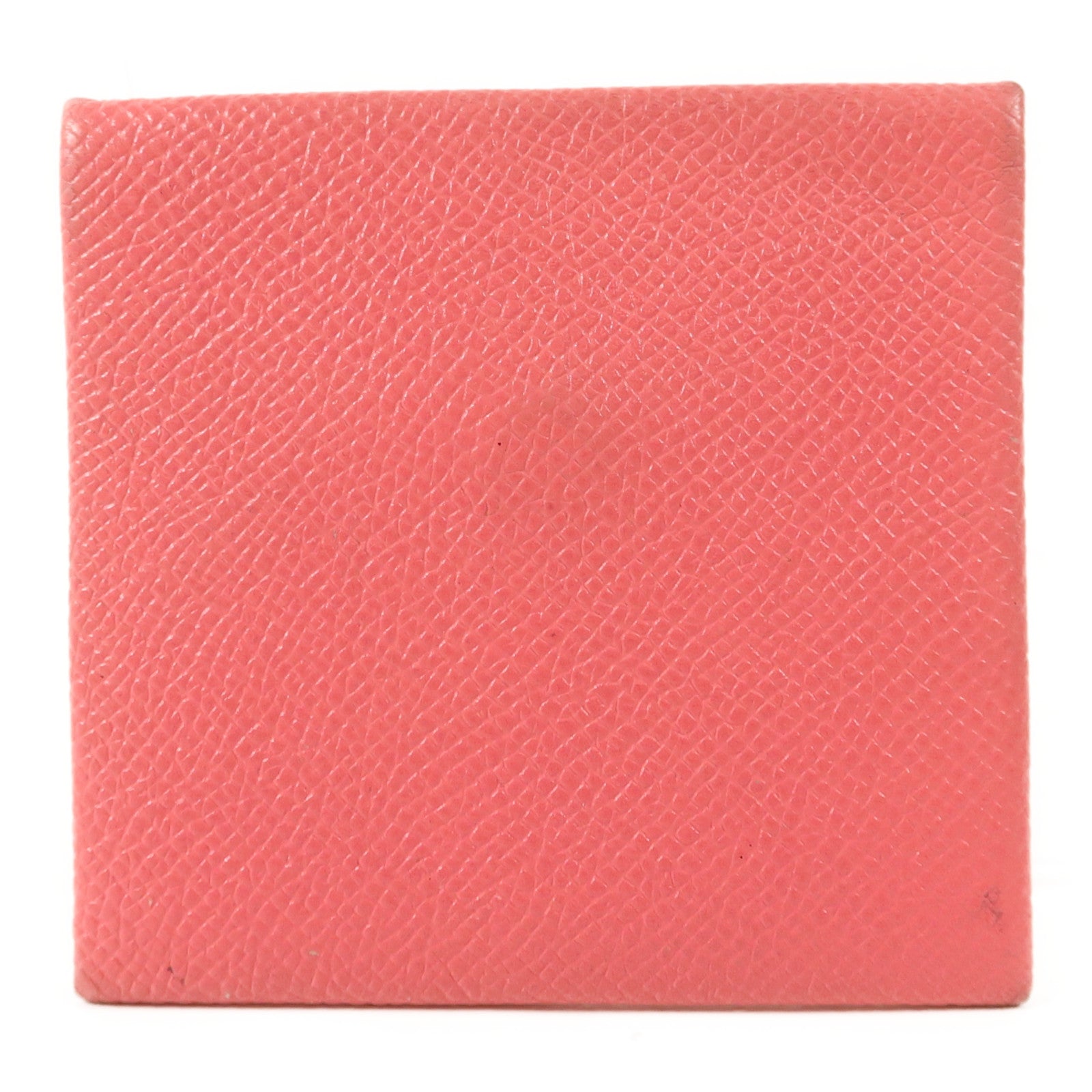 HERMES Epsom皮革Bastia銀扣零錢包Rose Lipstick