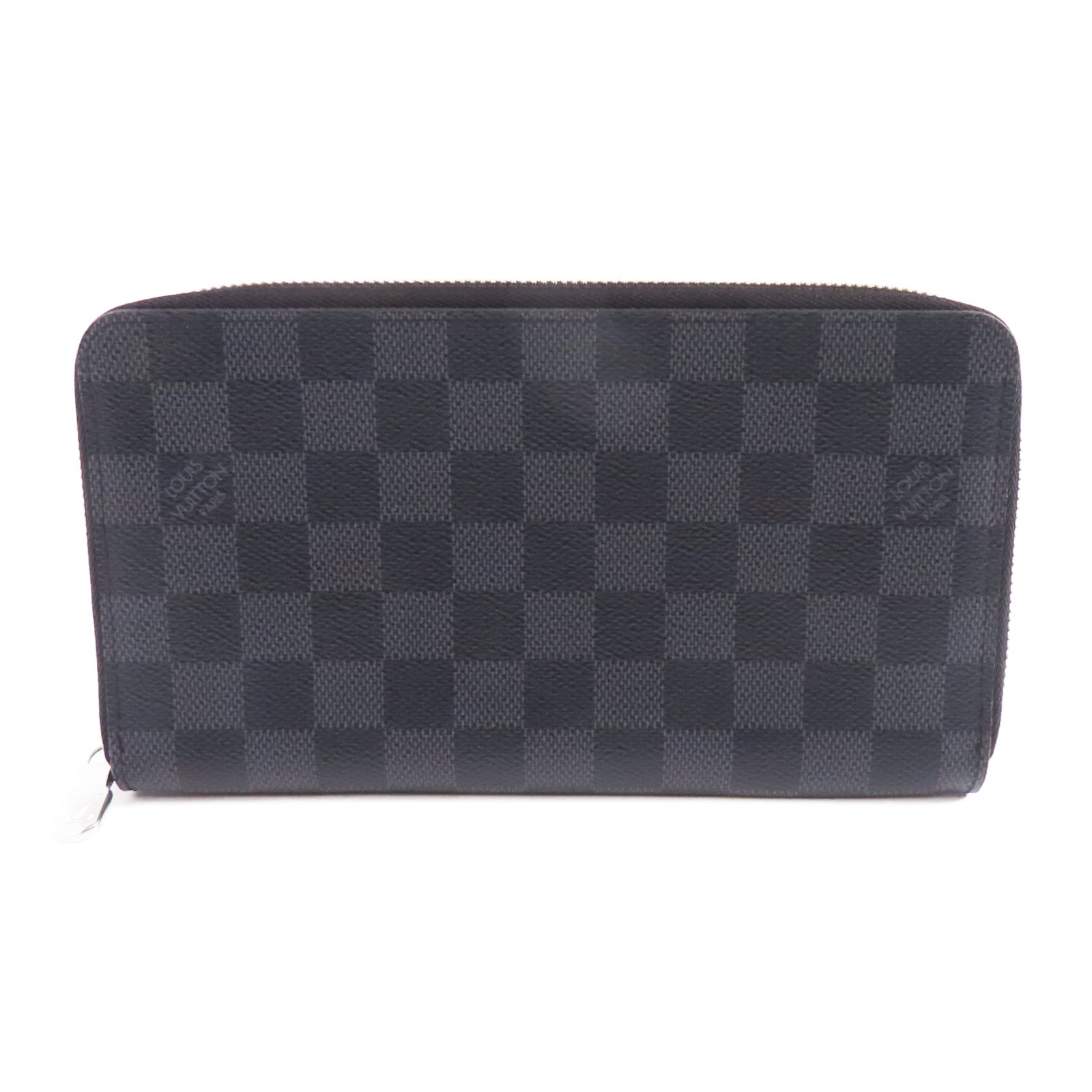 LOUIS VUITTON 【激減優惠】Damier Graphite Zippy Organizer Wallet銀扣長錢包黑色/灰色