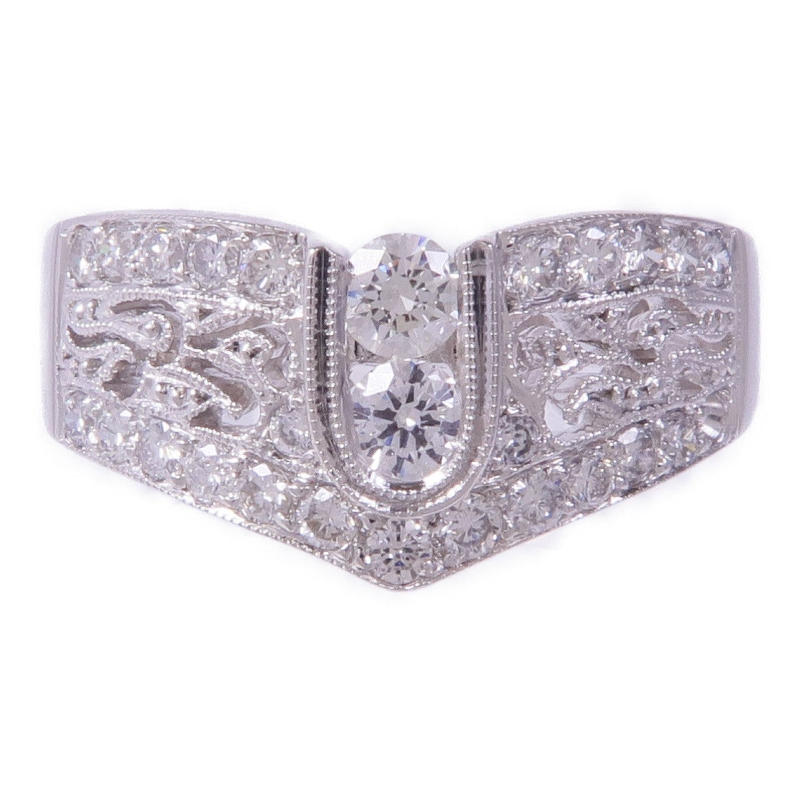 JEWELRY 【激減優惠】18K白金Diamond Ring鑽石戒指US#8.5