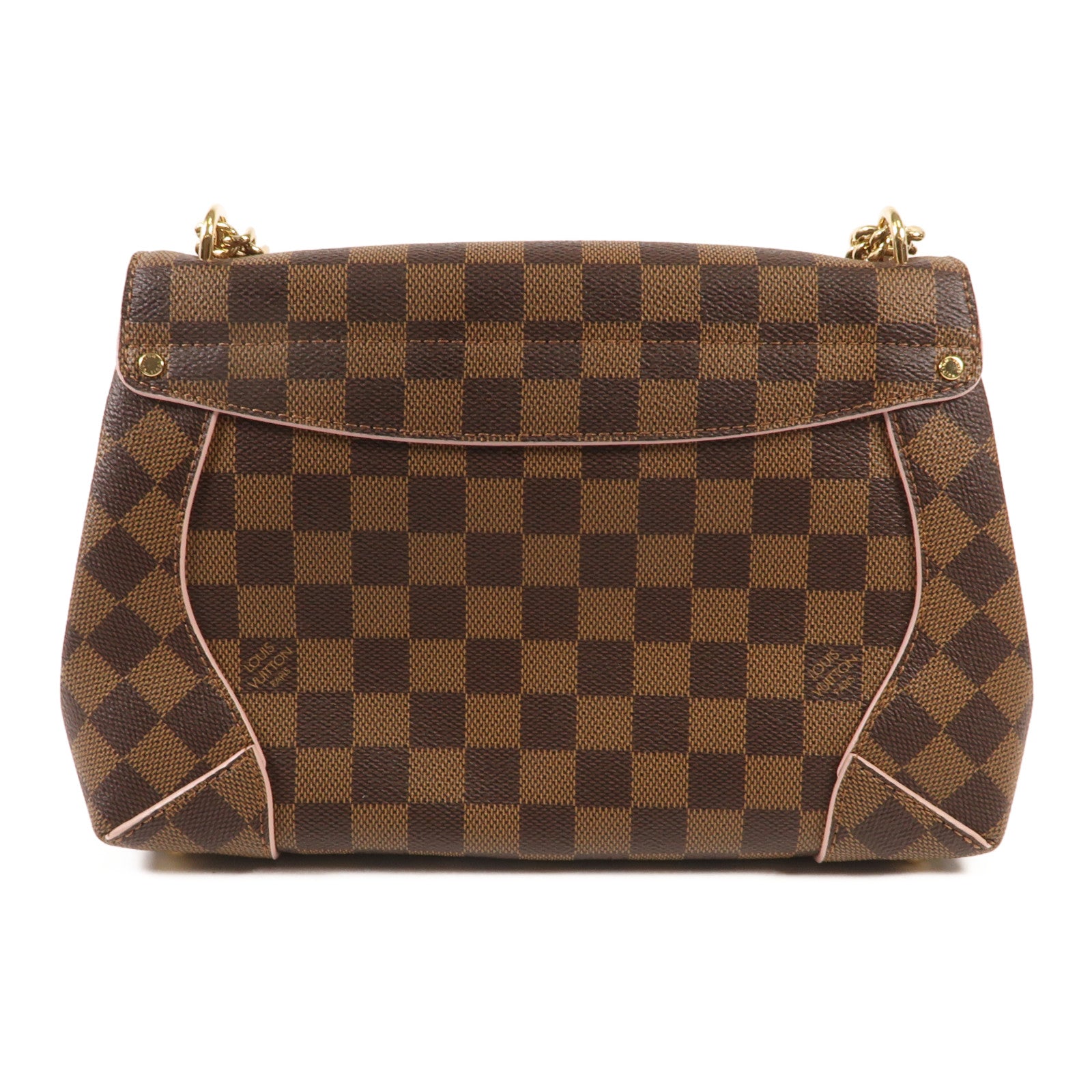 LOUIS VUITTON Damier Caissa金扣鏈帶肩背袋