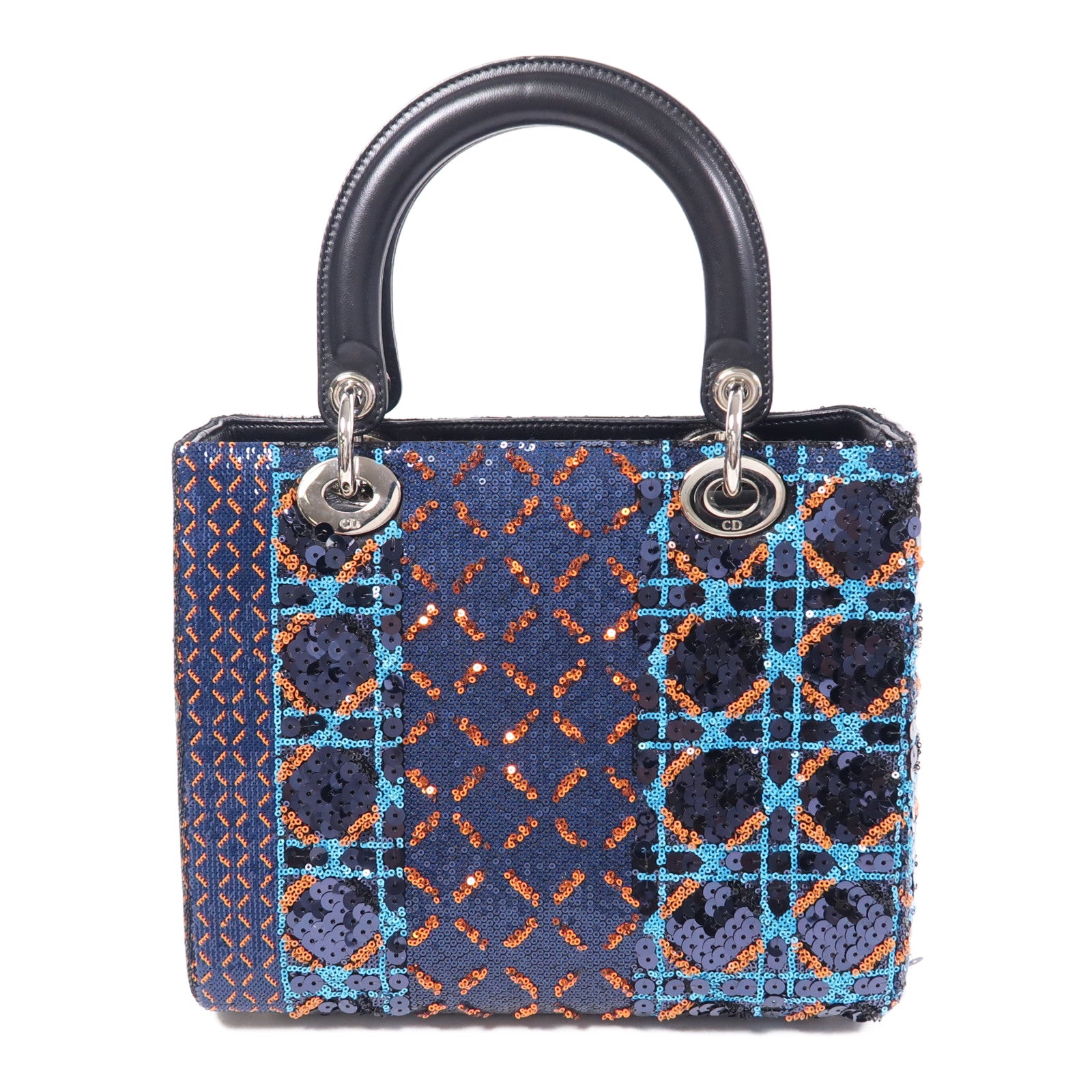 Dior SHW Lady Dior Medium 2way Shoulder Bag Sequins Lambskin M0550PSTK