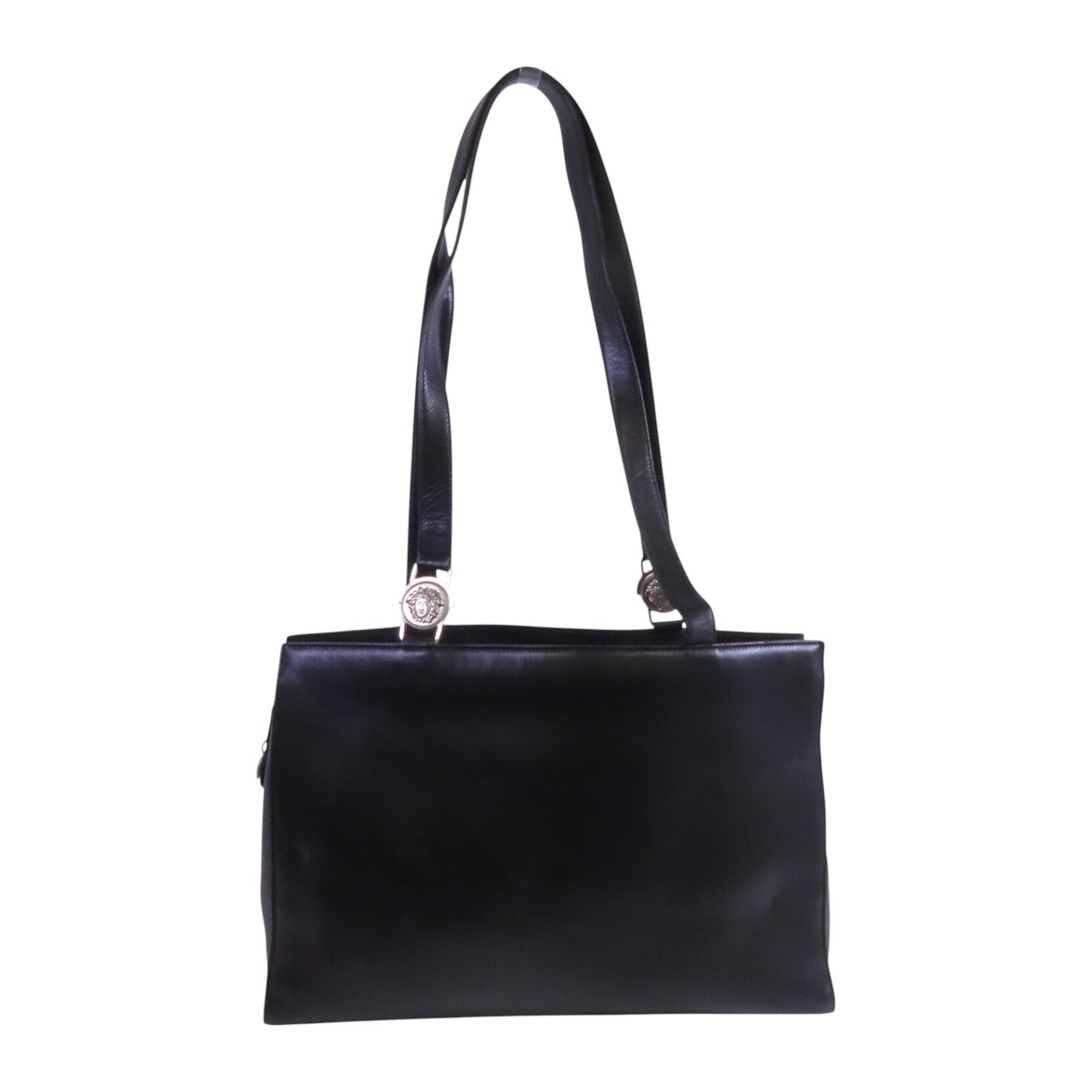 VERSACE 牛皮皮革Shoulder Bag銀扣肩背袋