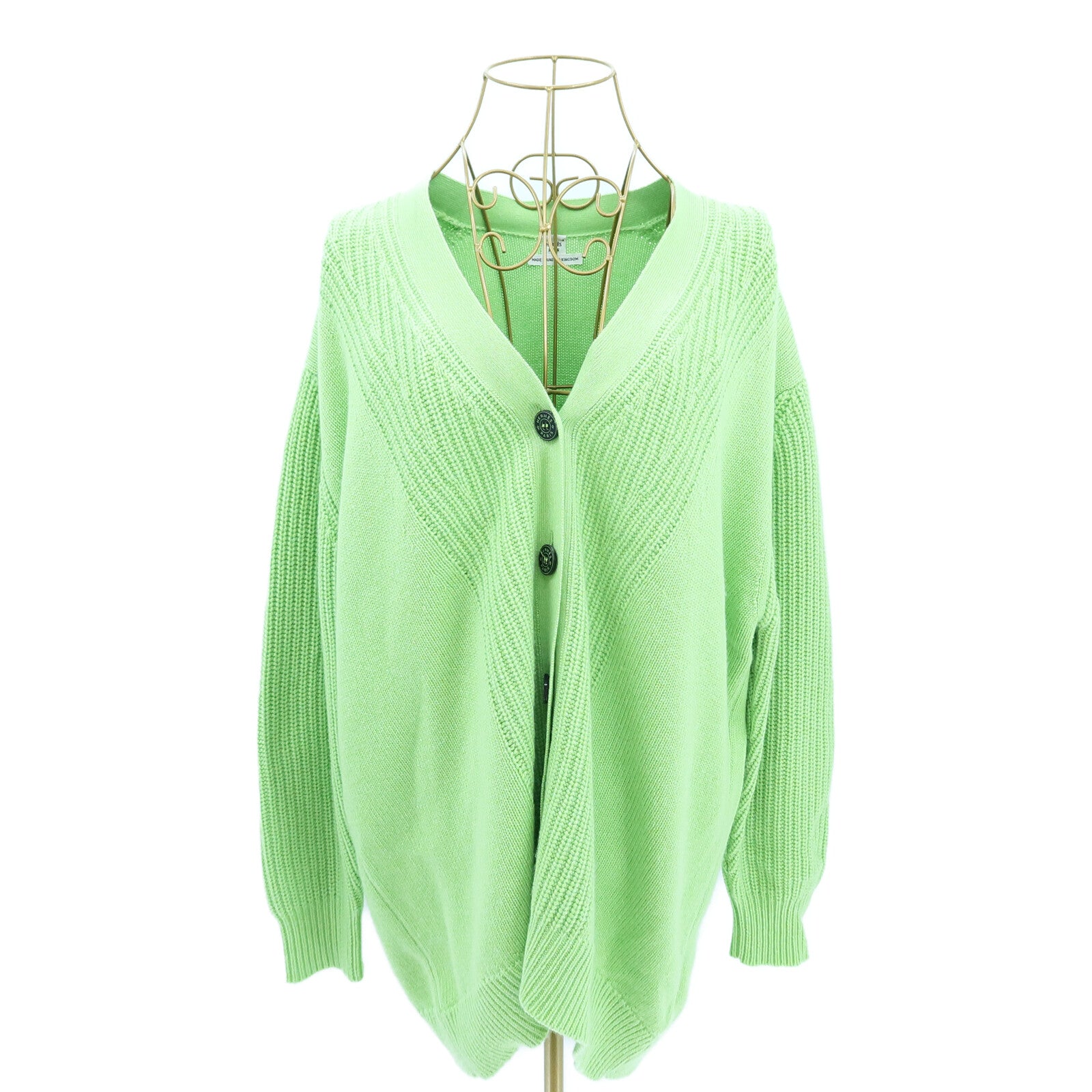 HERMES Cashmere/Cotton V-Neck Cardigan針織