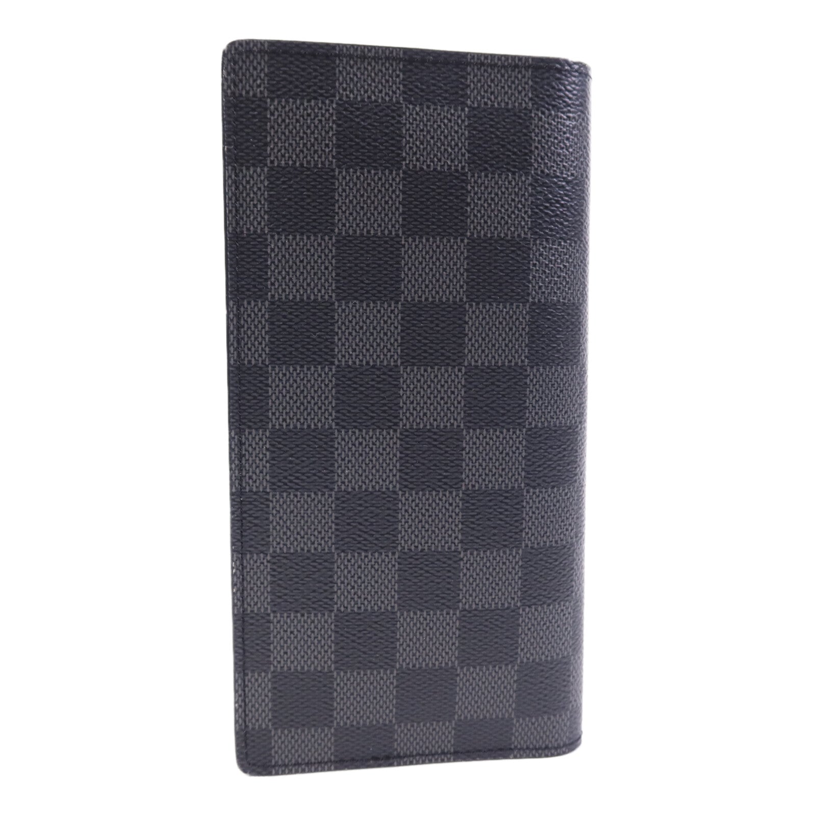 LOUIS VUITTON Damier Graphite Brazza銀扣長錢包