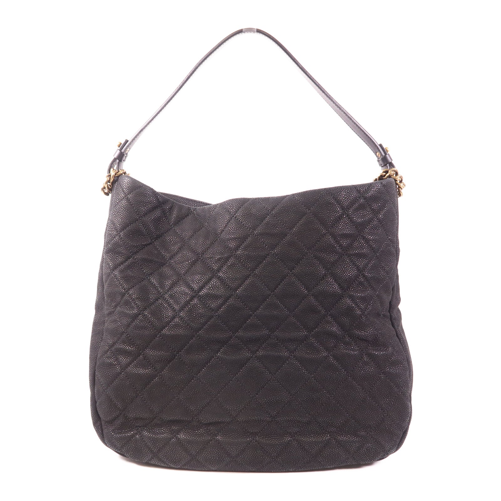 CHANEL 牛皮皮革Shoulder Bag金扣手挽肩背兩用袋