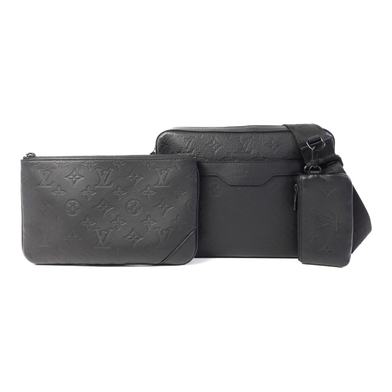LOUIS VUITTON Monogram Shadow Trio Messenger肩背袋