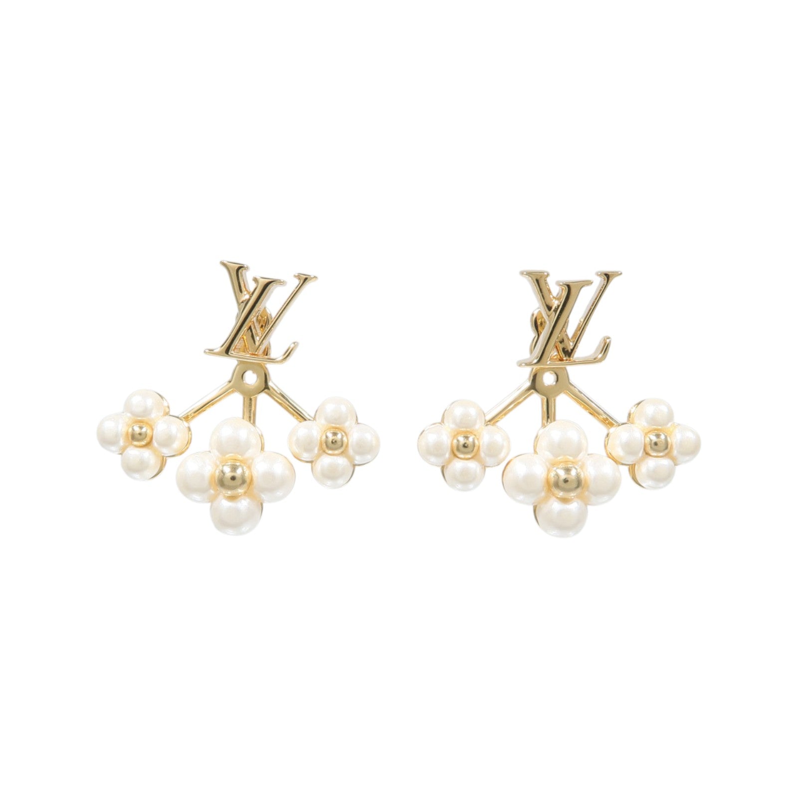 LOUIS VUITTON 金屬/PVC Floragram Earrings