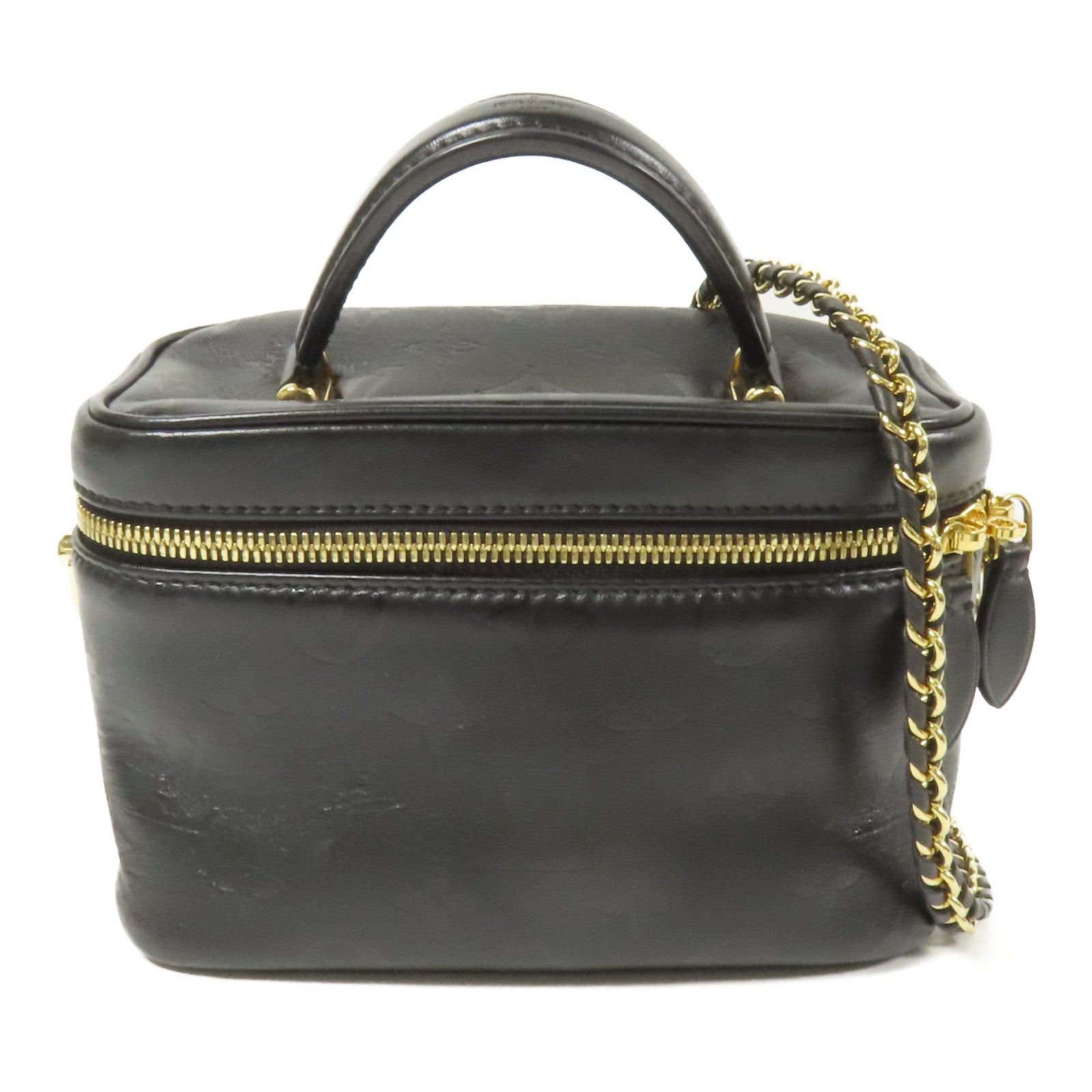 LOUIS VUITTON Monogram Ink Vanity PM金扣鏈帶手挽肩背兩用袋