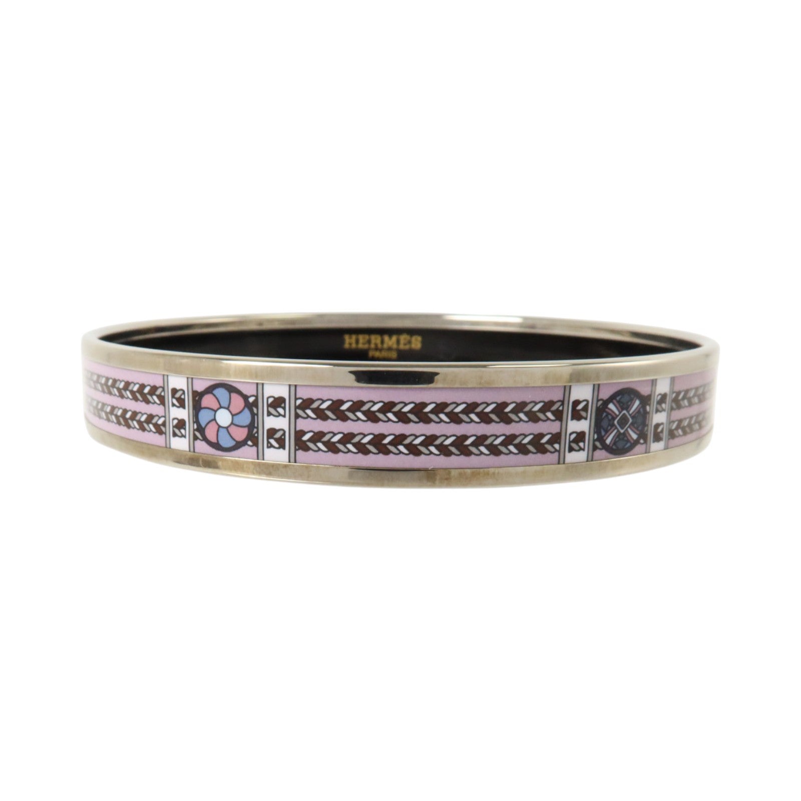HERMES 金屬/琺瑯Narrow Enamel Bangle手鐲