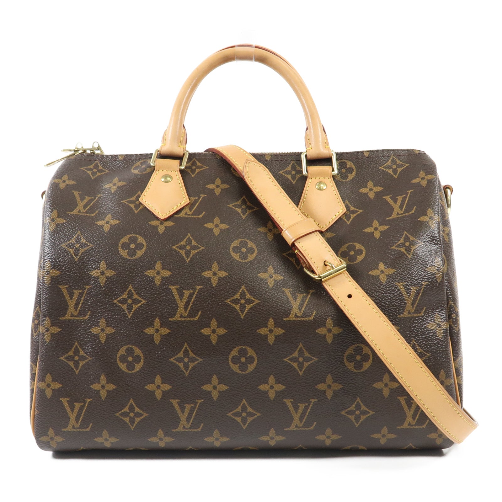 LOUIS VUITTON Monogram Speedy Bandouliere 30金扣手挽肩背兩用袋